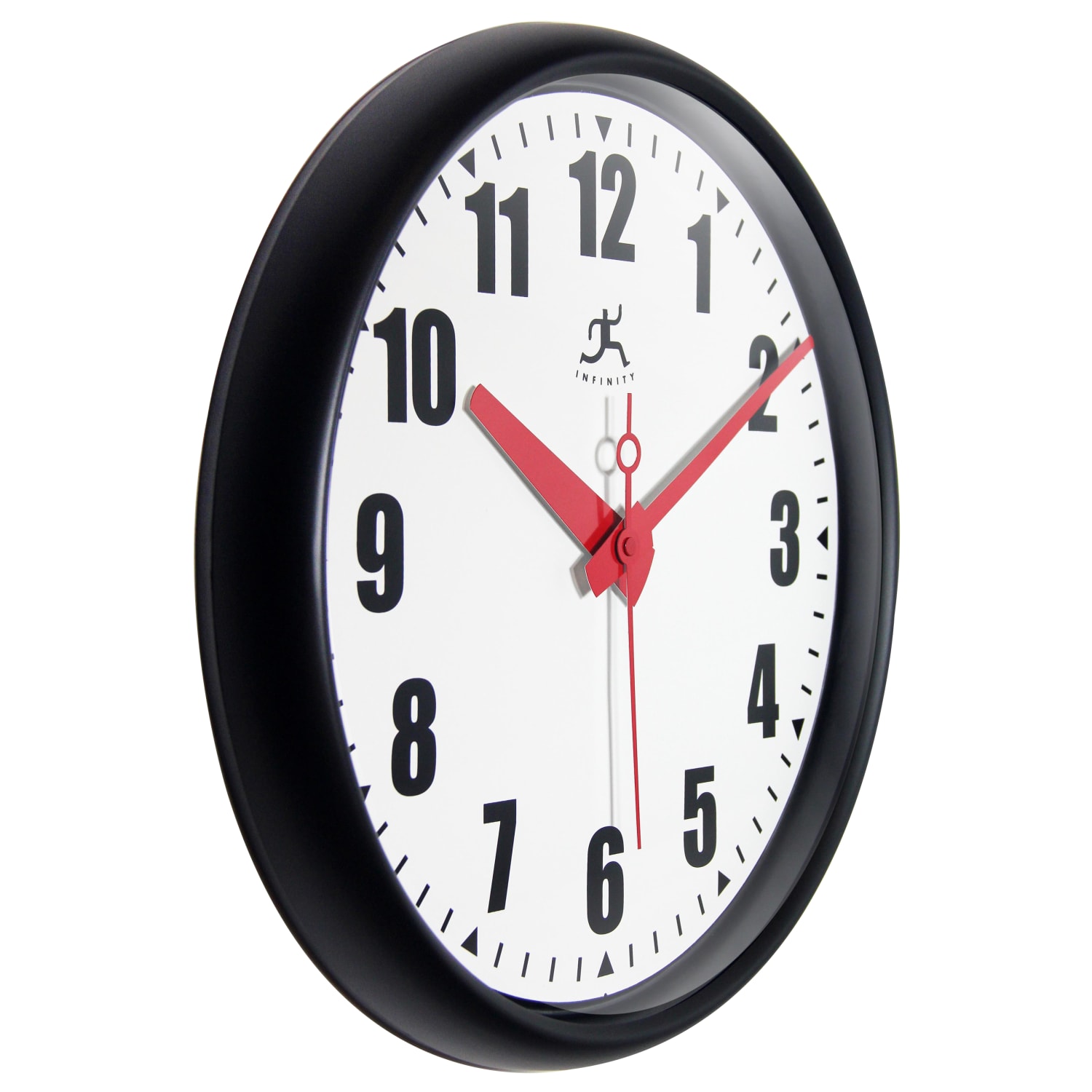 Infinity Instruments Impact Wall Office Clock, 15inH x 15inW x 2inD, Black - Image 3