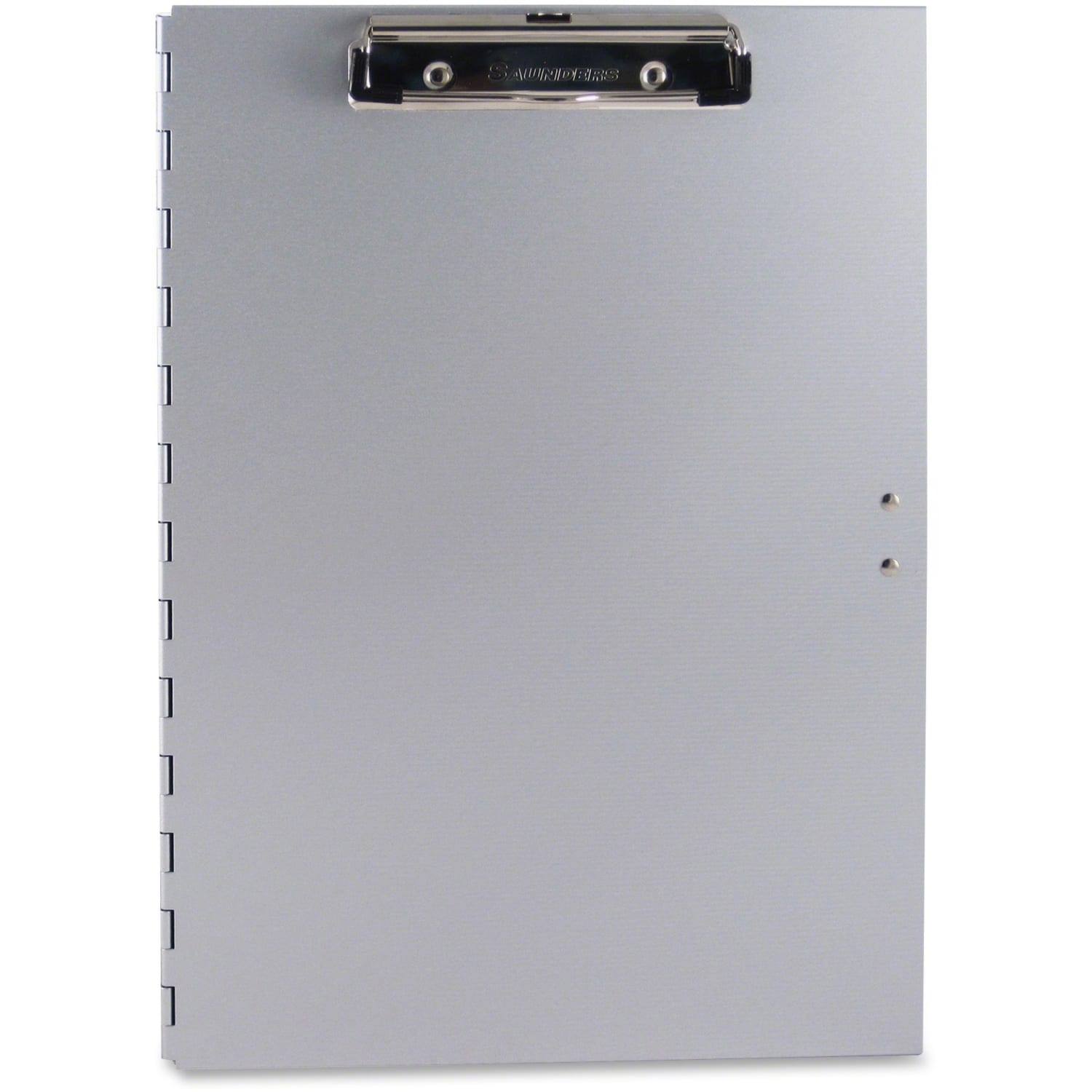 Saunders Tuff Writer Recycled Aluminum Clipboard - 1in Clip Capacity - Side Opening - 12in Sheet Size - Aluminum - Silver - 1 Each - Image 3