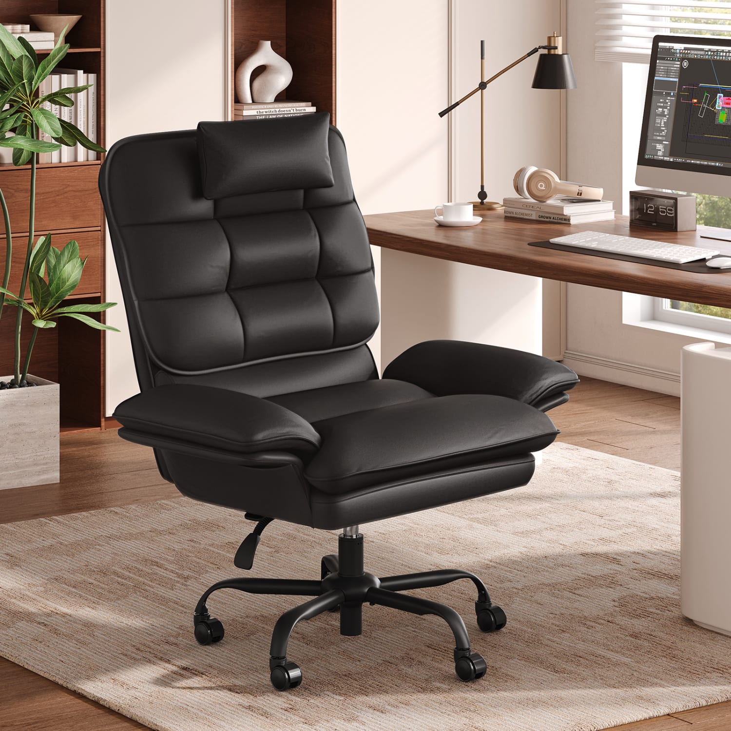 Bestier Ergonomic PU Leather HighBack Swivel Executive Office Chair Black PopularChairscom Bestier Ergonomic PU Leather High Back Swivel Executive Office Chair Black PopularChairscom