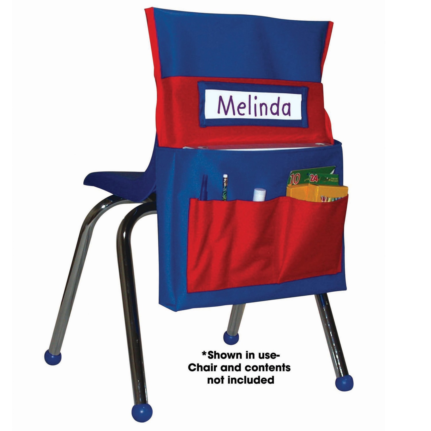 Carson-Dellosa Education Pocket Chart Chairback Buddies, 19inH x 15inW x 2'D, Blue/Red, Pack Of 2 Buddies - Image 3