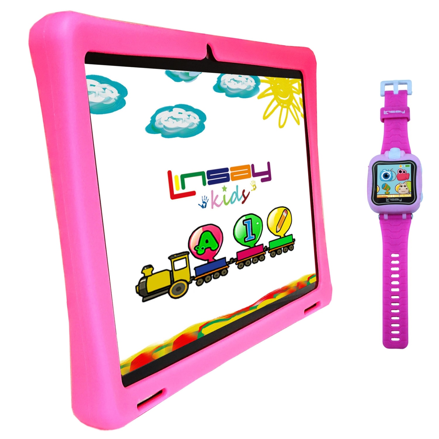 Linsay F10IPS Tablet, 10.1in Screen, 2GB Memory, 64GB Storage, Android 13, Kids Pink, F10IPKPWPP - Image 4
