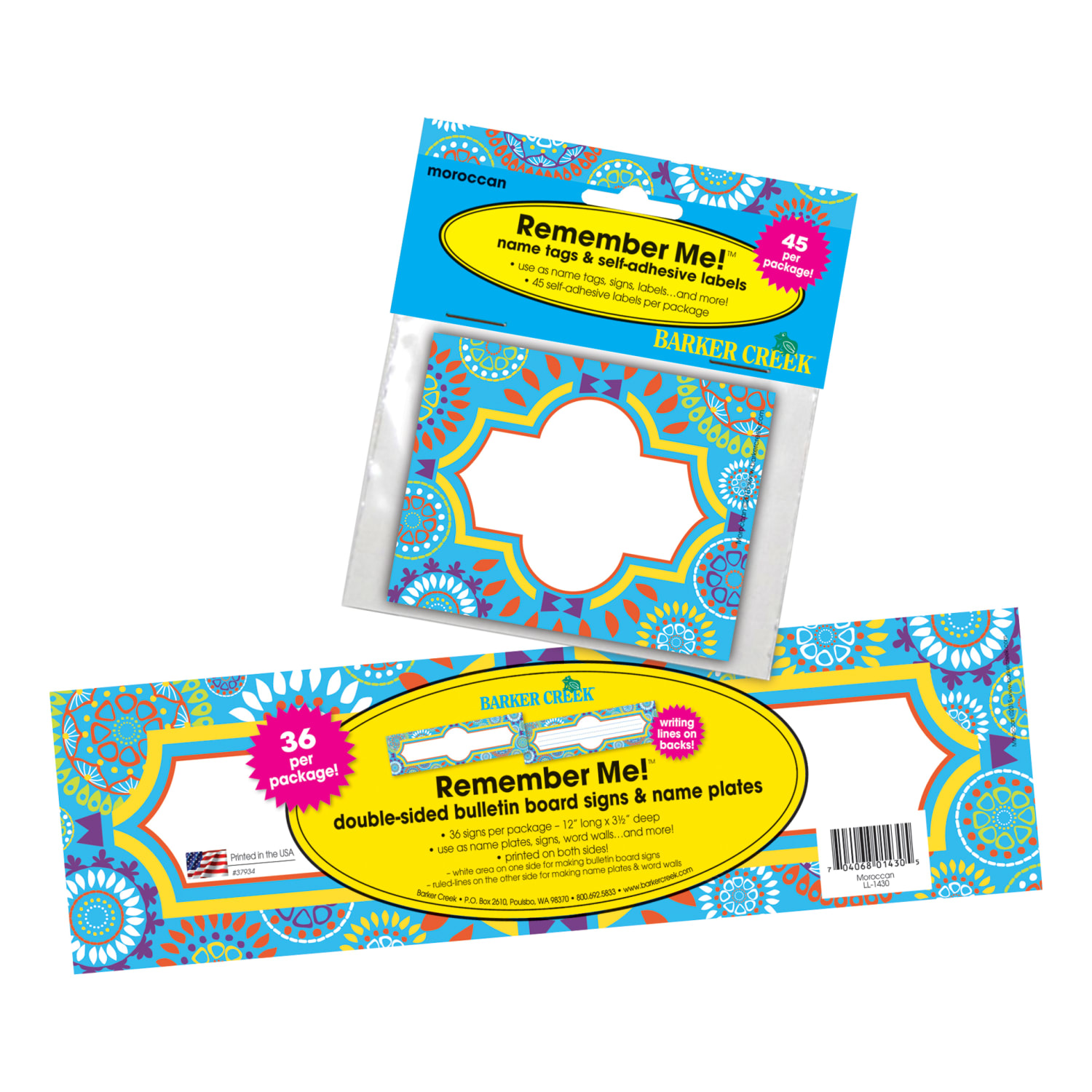 Barker Creek Name Tag & Name Plate Set, Moroccan - Image 5