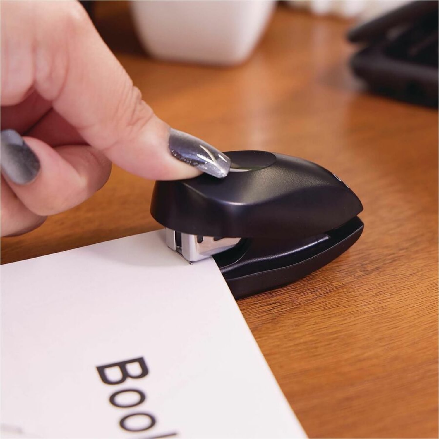 Swingline Tot Stapler, Built-in Staple Remover, 12 Sheets, Black - 12 Sheets Capacity - 50 Staple Capacity - Mini - 1/4in Staple Size - Black - Image 6