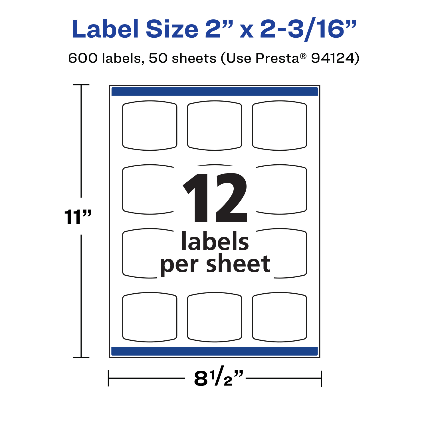 Avery Waterproof Permanent Labels With Sure Feed, 94124-WMF50, Arched Square, 2in x 2-3/16in, White, Pack Of 600 - Image 6