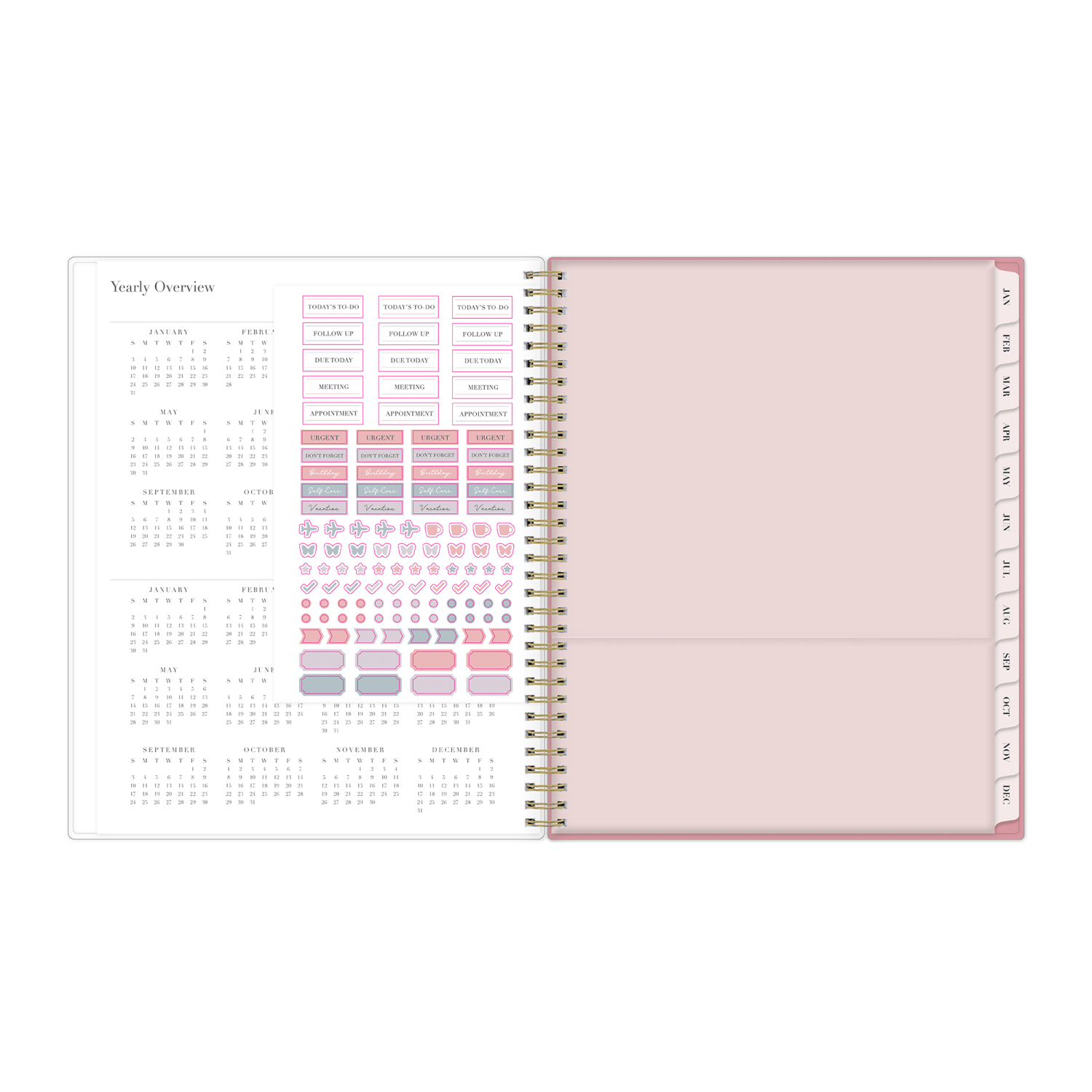 2027 Blue Sky Peony Weekly/Monthly Planning Calendar, 8.5x11, 0%, Clear PET, Jan-Dec, RY27 - Image 5