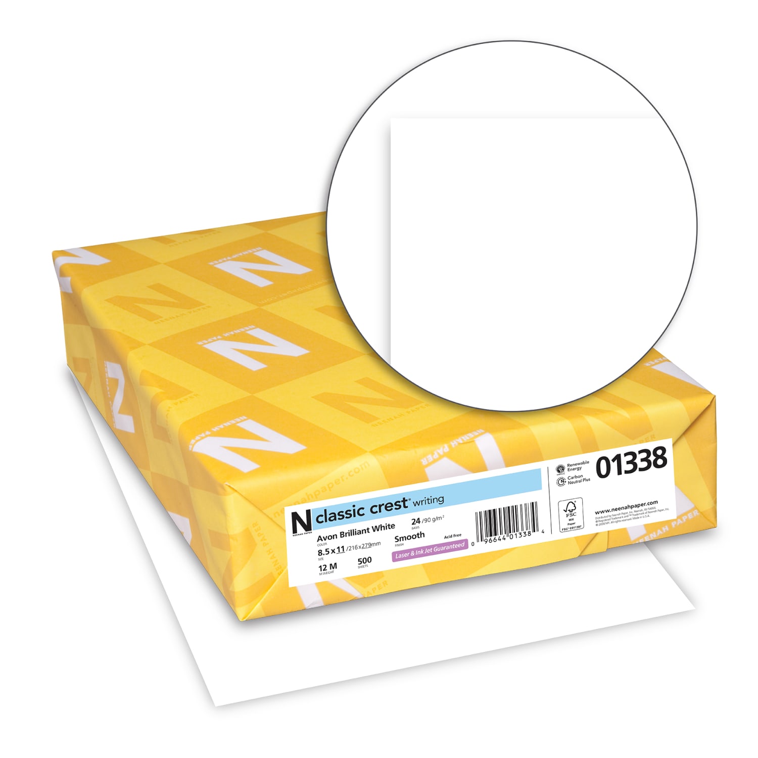 Classic Crest Premium Stationary Resume Printer Paper, Letter Size (8 1/2in x 11in), 24 Lb, FSC Certified, Avon Brilliant White, 500 Sheets - Image 3
