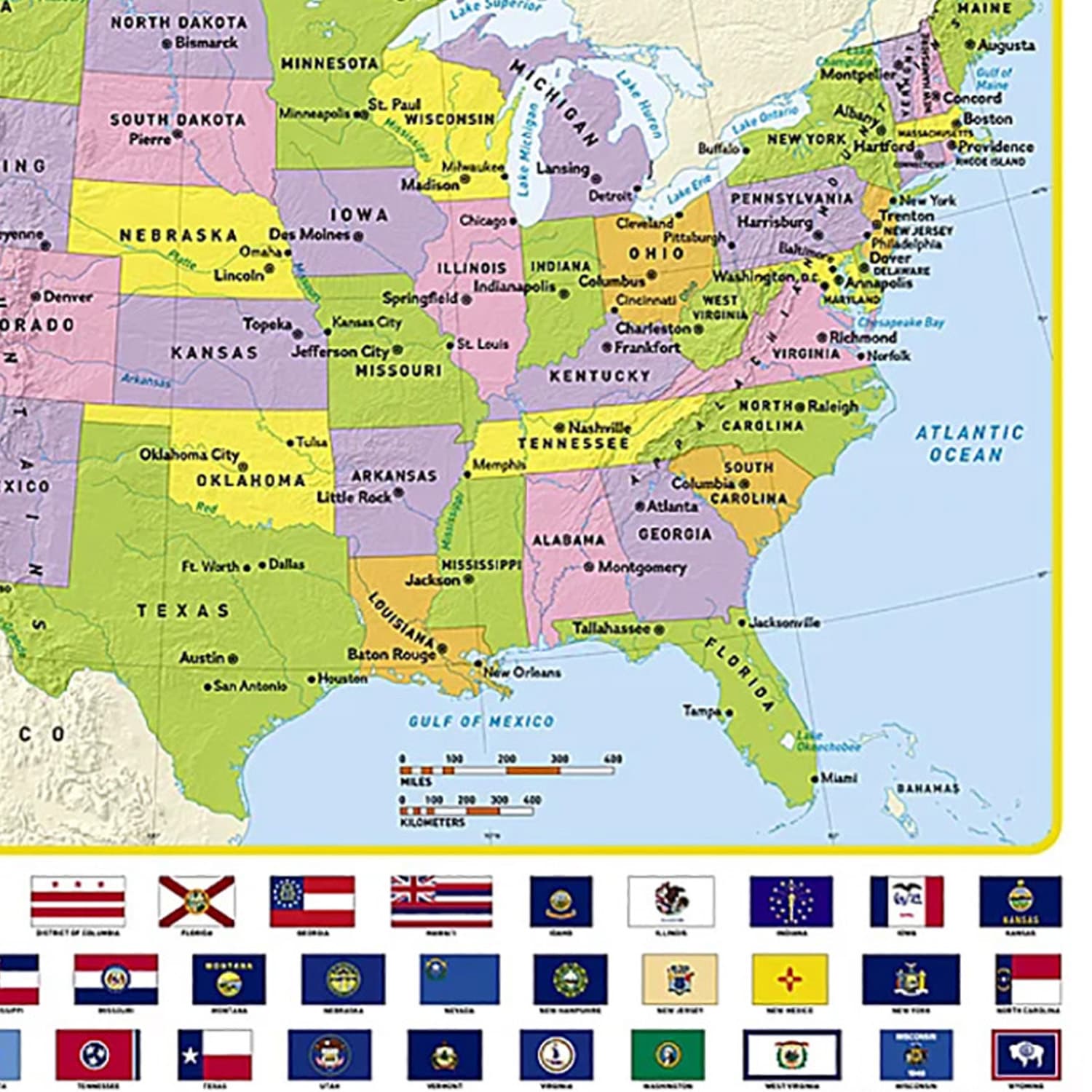 National Geographic United States for Kids Map, Laminated, 24in x 36in - Image 4