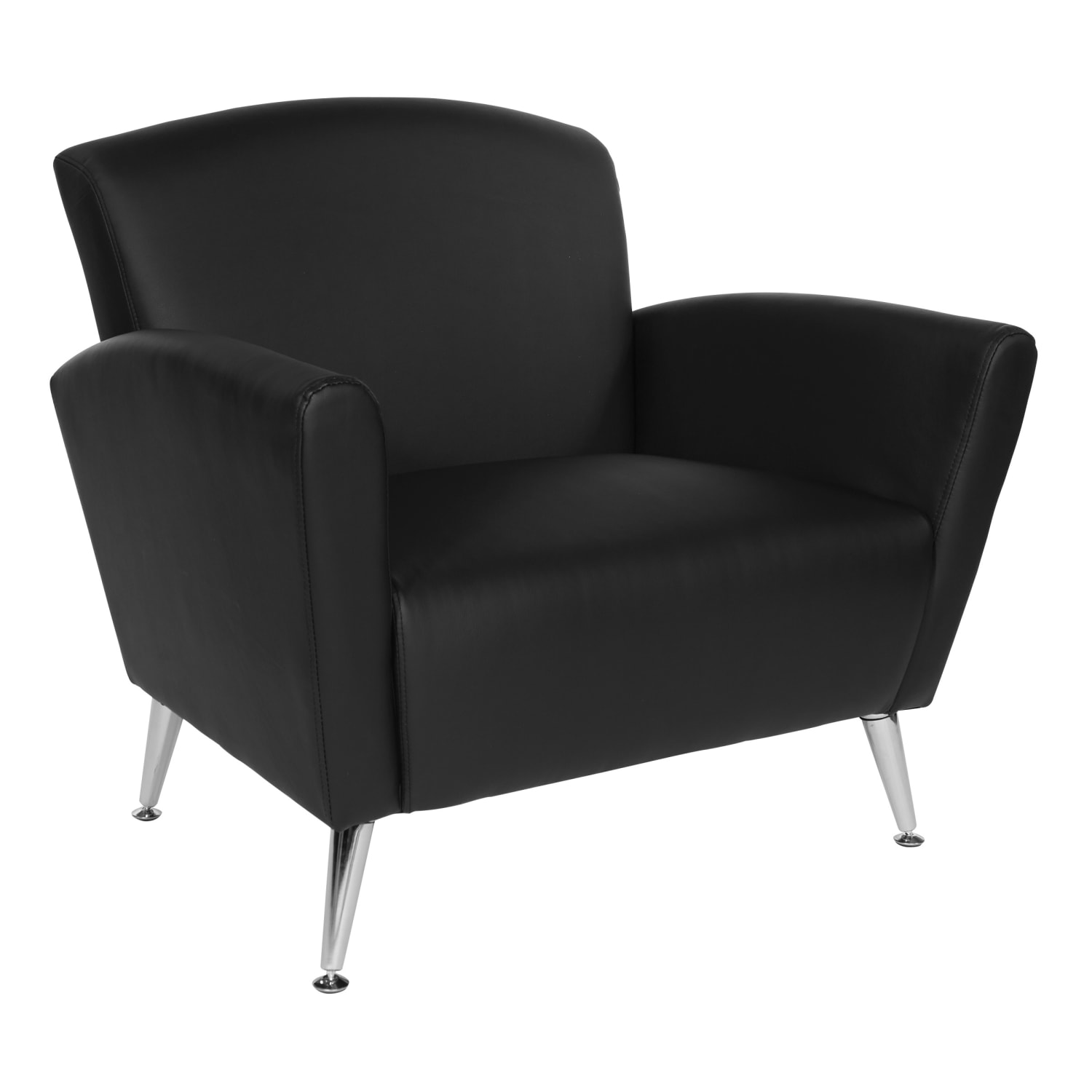 Office Star Club Chair, Dillon Black/Chrome