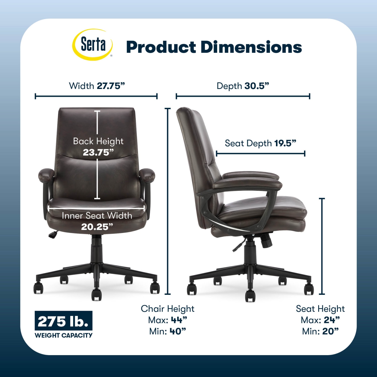 Serta Comfort Modern Ergonomic Bonded Leather HighBack Executive Office Chair Brown PopularChairscom Serta Comfort Modern Ergonomic Bonded Leather High Back Executive Office Chair Brown PopularChairscom