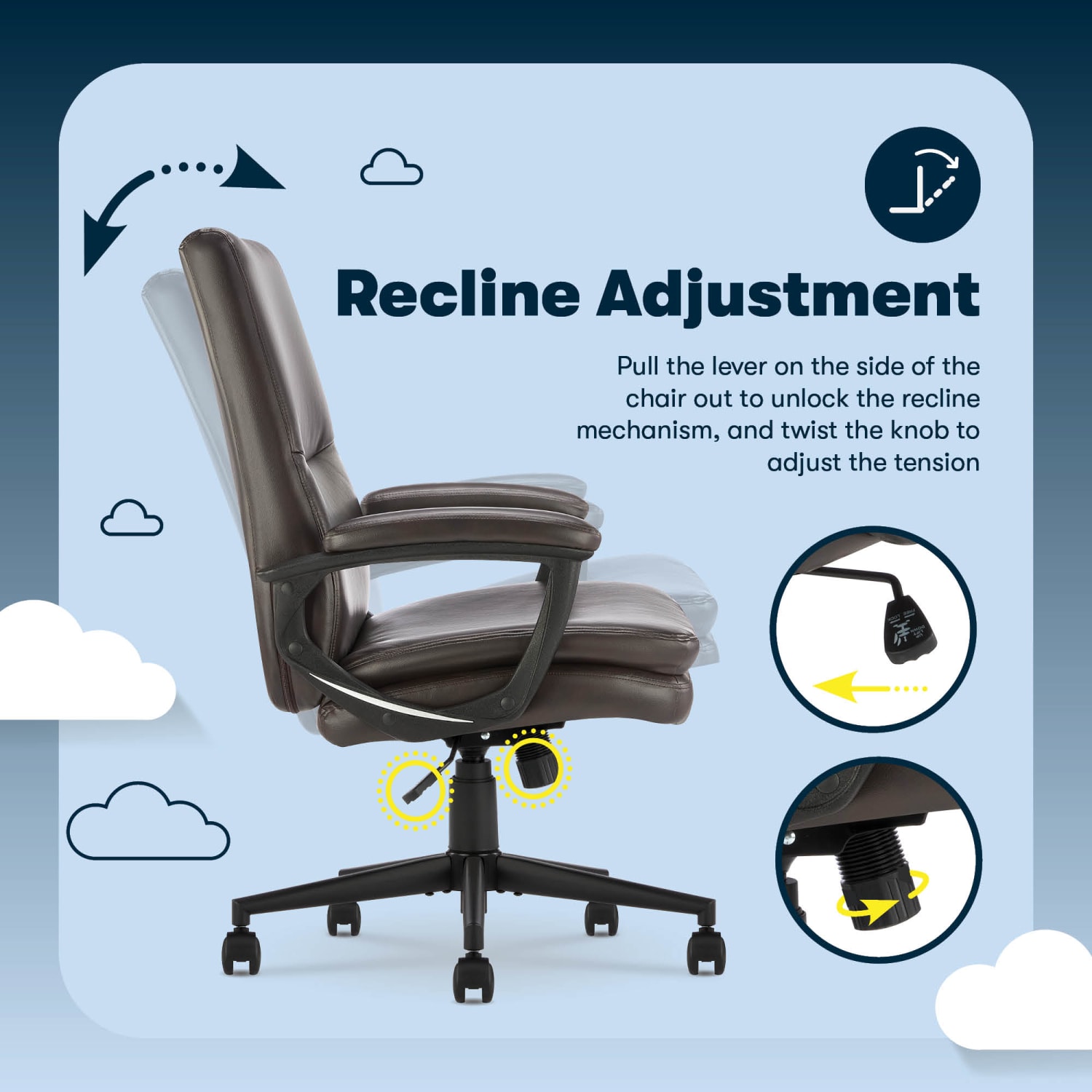 Serta Comfort Modern Ergonomic Bonded Leather HighBack Executive Office Chair Brown PopularChairscom Serta Comfort Modern Ergonomic Bonded Leather High Back Executive Office Chair Brown PopularChairscom