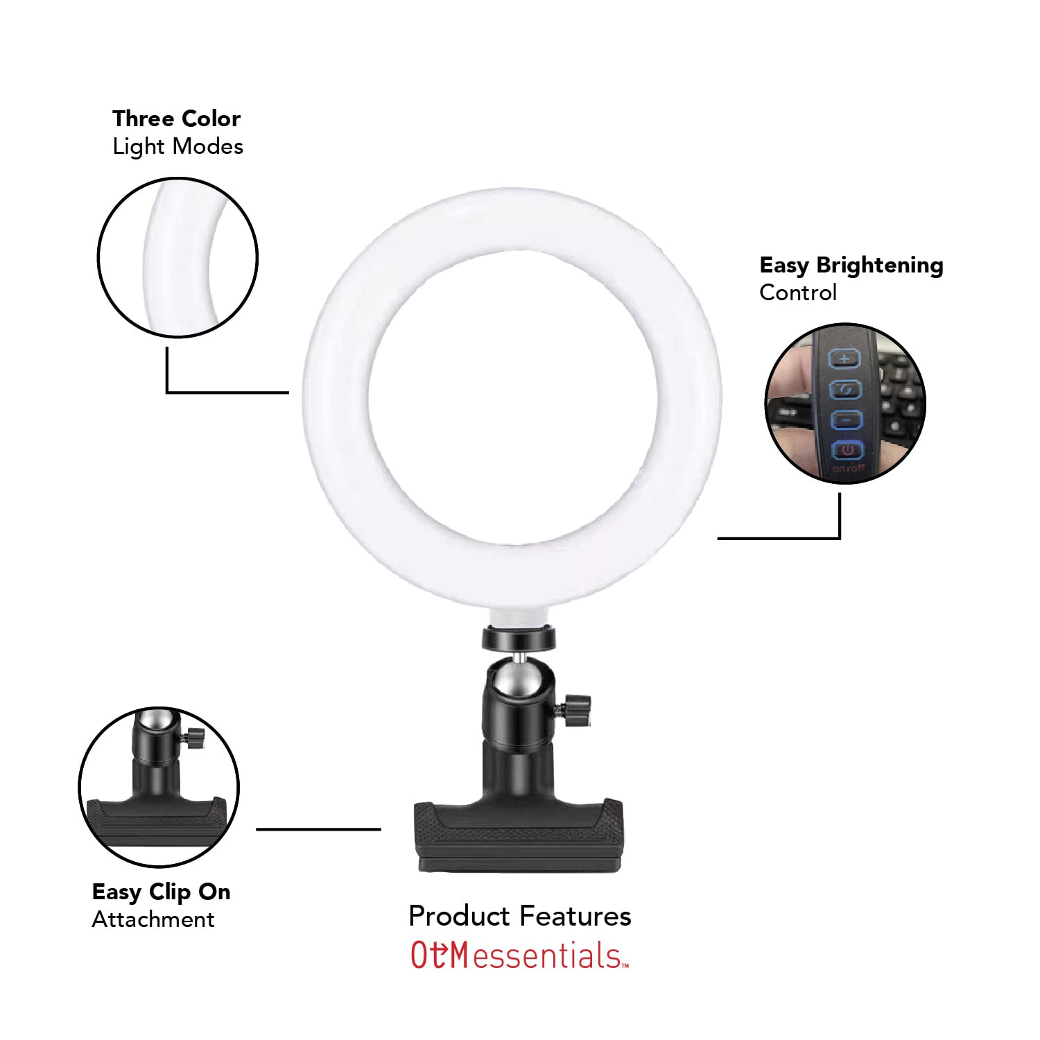 OTM Essentials LED Ring Light, 6inH, 10 Watt - Image 4