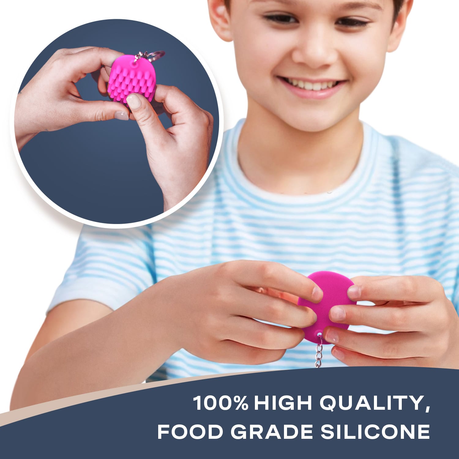 Hedgehog Fidget Keychain, Pink - Image 6