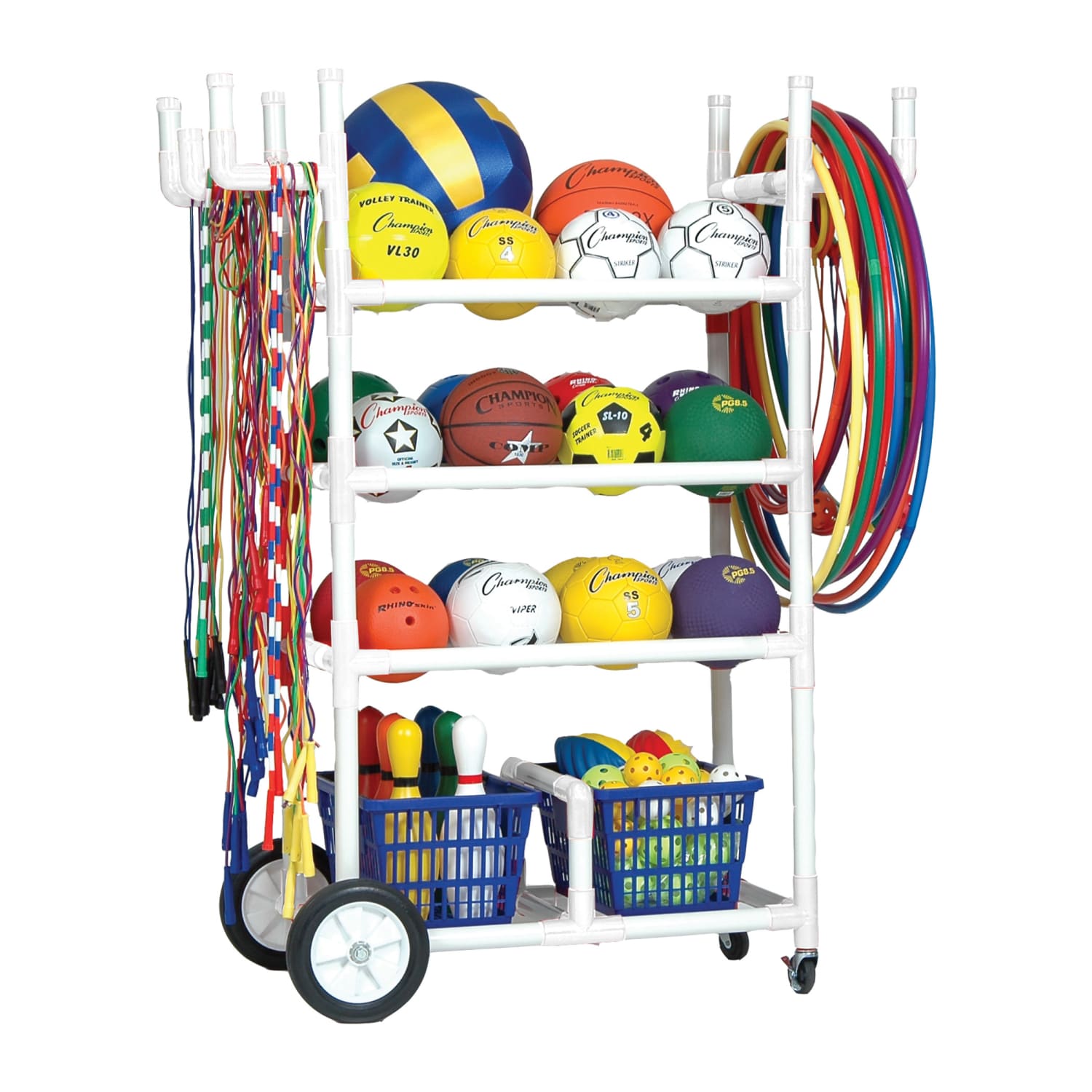 Champion Sports Heavy-Duty All-Terrain Cart, 59inH x 19inW x 53inD, White