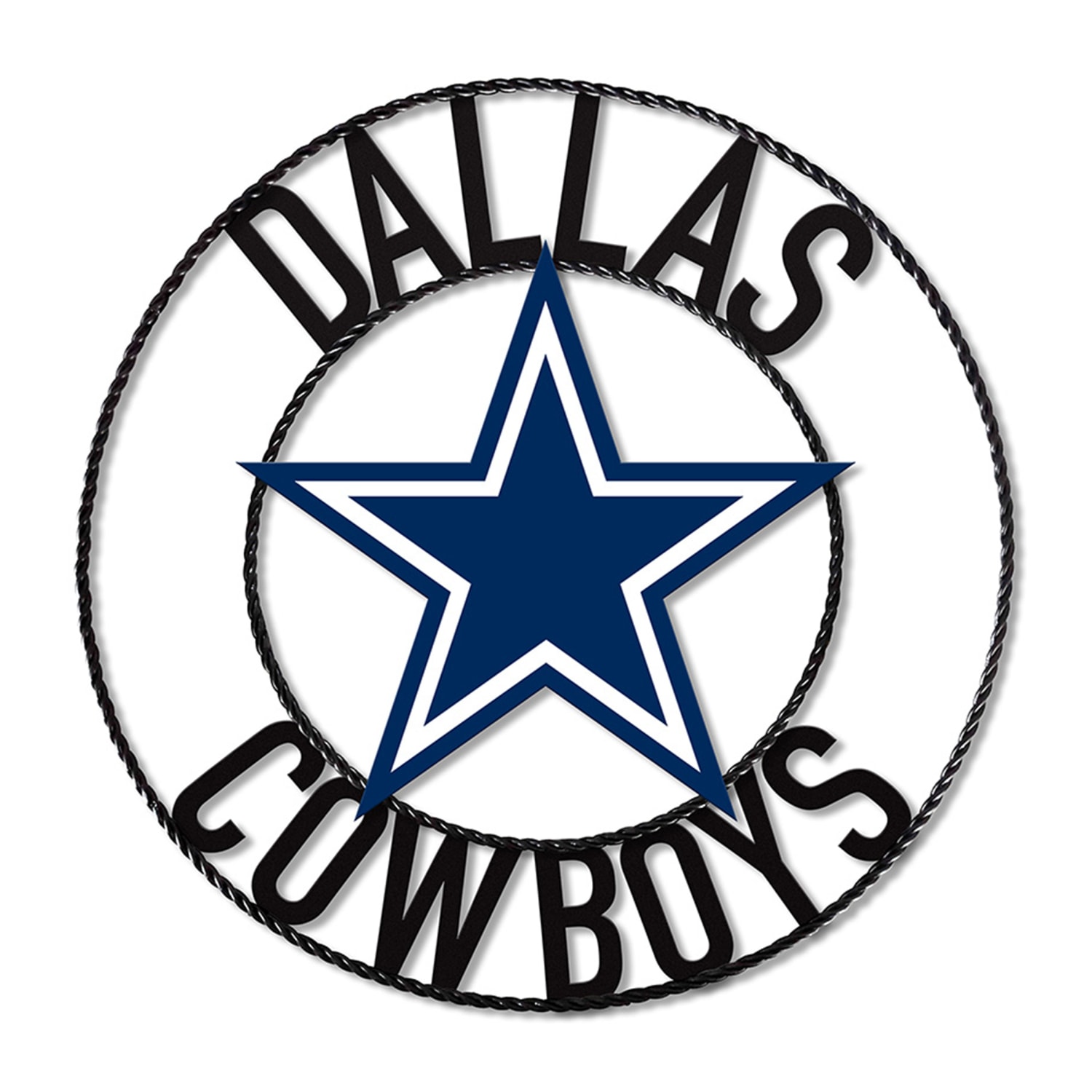 Imperial NFL Wrought Iron Wall Art, 24inH x 24inW x 1/2inD, Dallas Cowboys