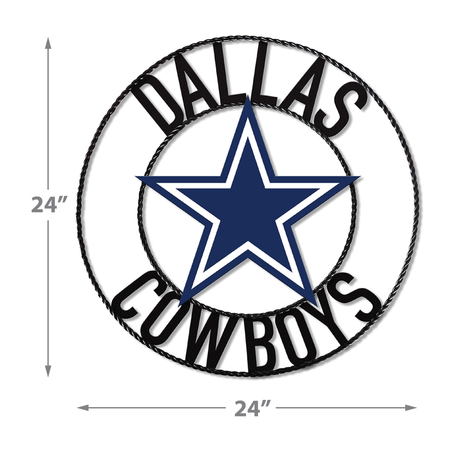 Imperial NFL Wrought Iron Wall Art, 24inH x 24inW x 1/2inD, Dallas Cowboys - Image 3
