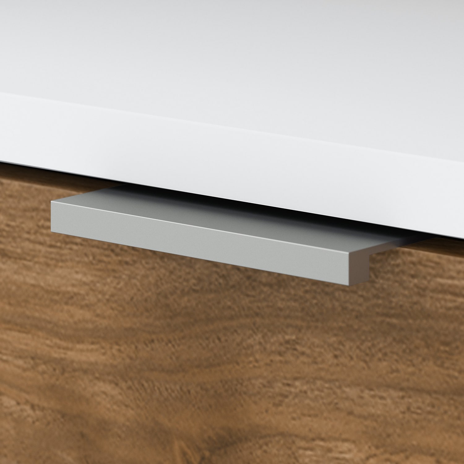 Bush Business Furniture Jamestown 60inW L-Shaped Corner Desk With Drawers, Fresh Walnut/White, Standard Delivery - Image 4