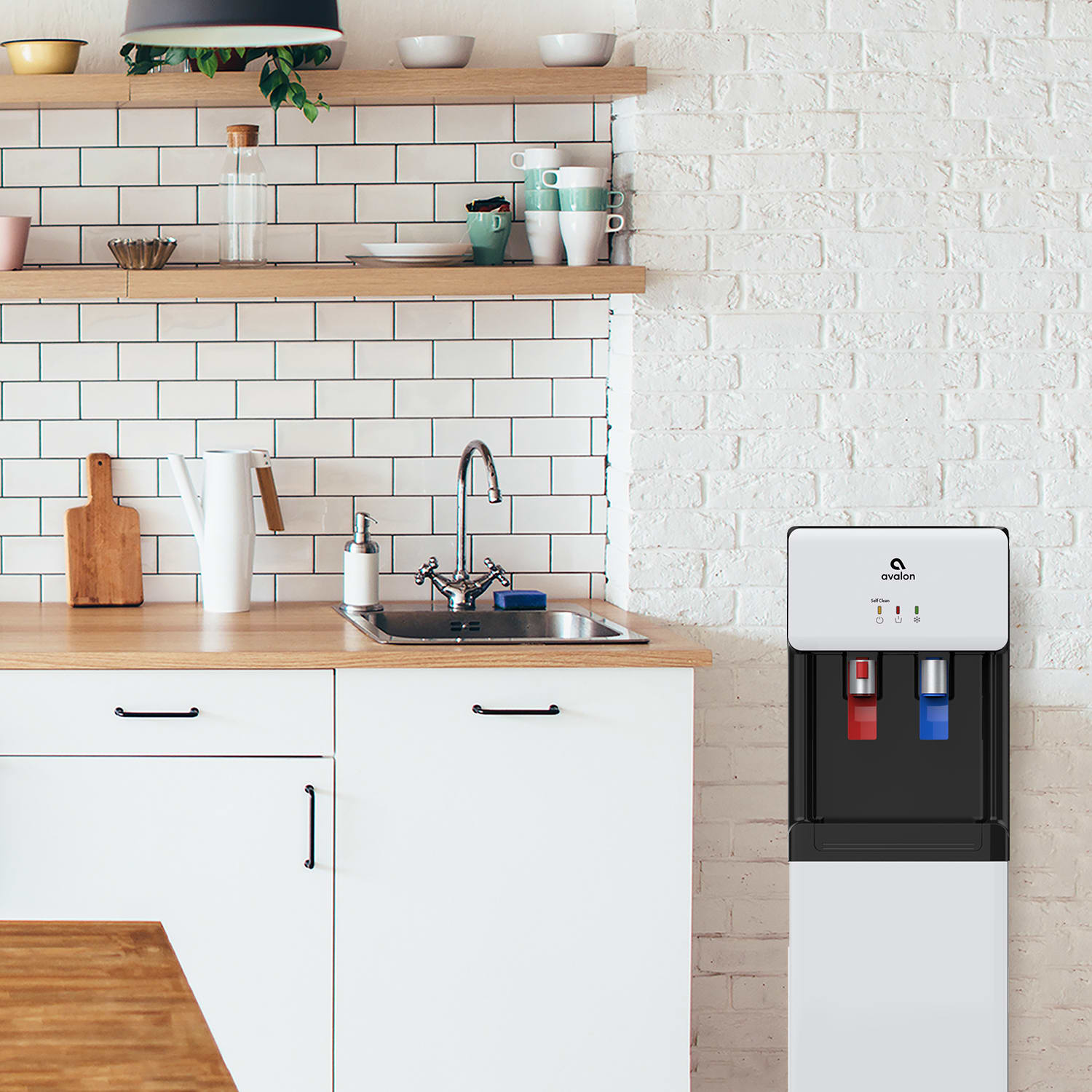Avalon Self Cleaning Bottleless Water Cooler Dispenser - Hot & Cold Water, Child Safety Lock, Innovative Slim Design - UL/Energy Star Approved- White - Image 5