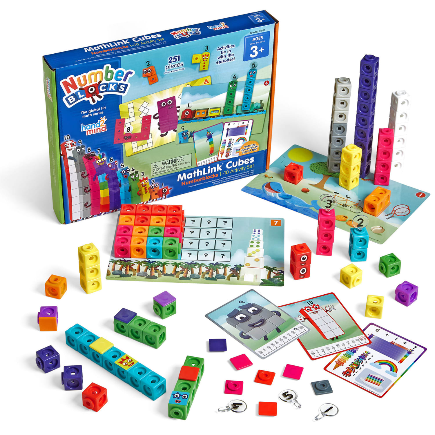 Hand2Mind Numberblocks Mathlink Cubes 1-10 Activity Set