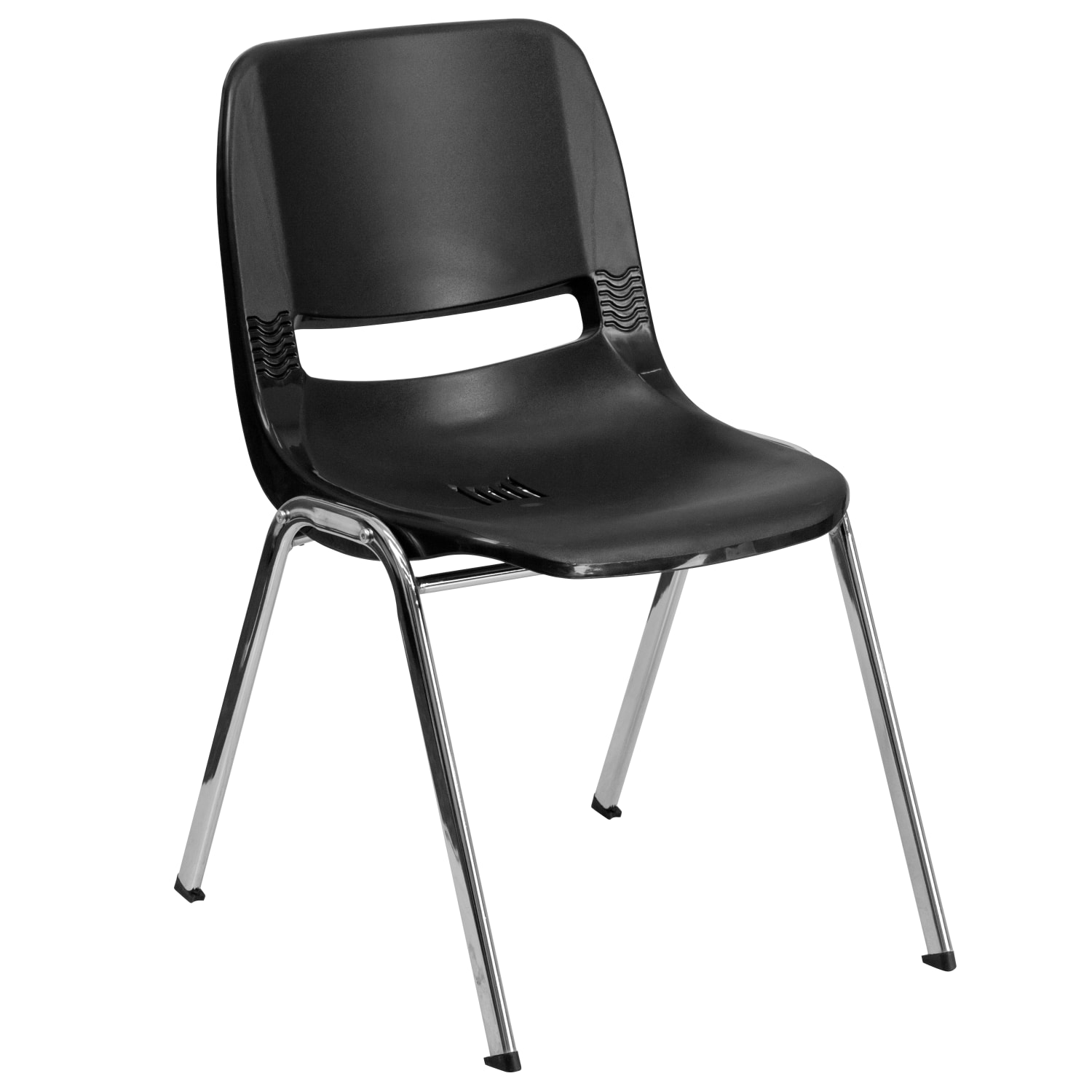 Flash Furniture HERCULES Series 661lb Capacity Ergonomic Shell Stack Chair 16in Seat Height BlackChrome PopularChairscom Flash Furniture HERCULES Series 661 lb Capacity Ergonomic Shell Stack Chair 16in Seat Height BlackChrome PopularChairscom