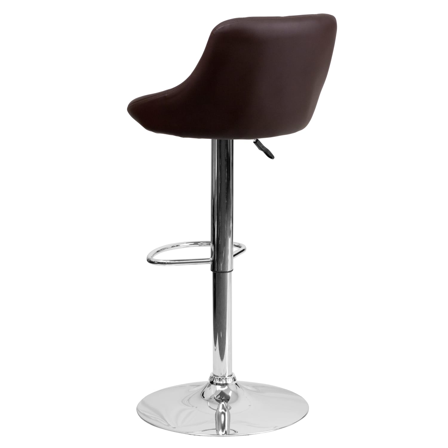 Flash Furniture Contemporary Vinyl Bucket Seat Adjustable Height Barstool with Diamond Pattern Back and Chrome Base Brown PopularChairscom Flash Furniture Contemporary Vinyl Bucket Seat Adjustable Height Barstool with Diamond Pattern Back and Chrome Base Brown PopularChairscom