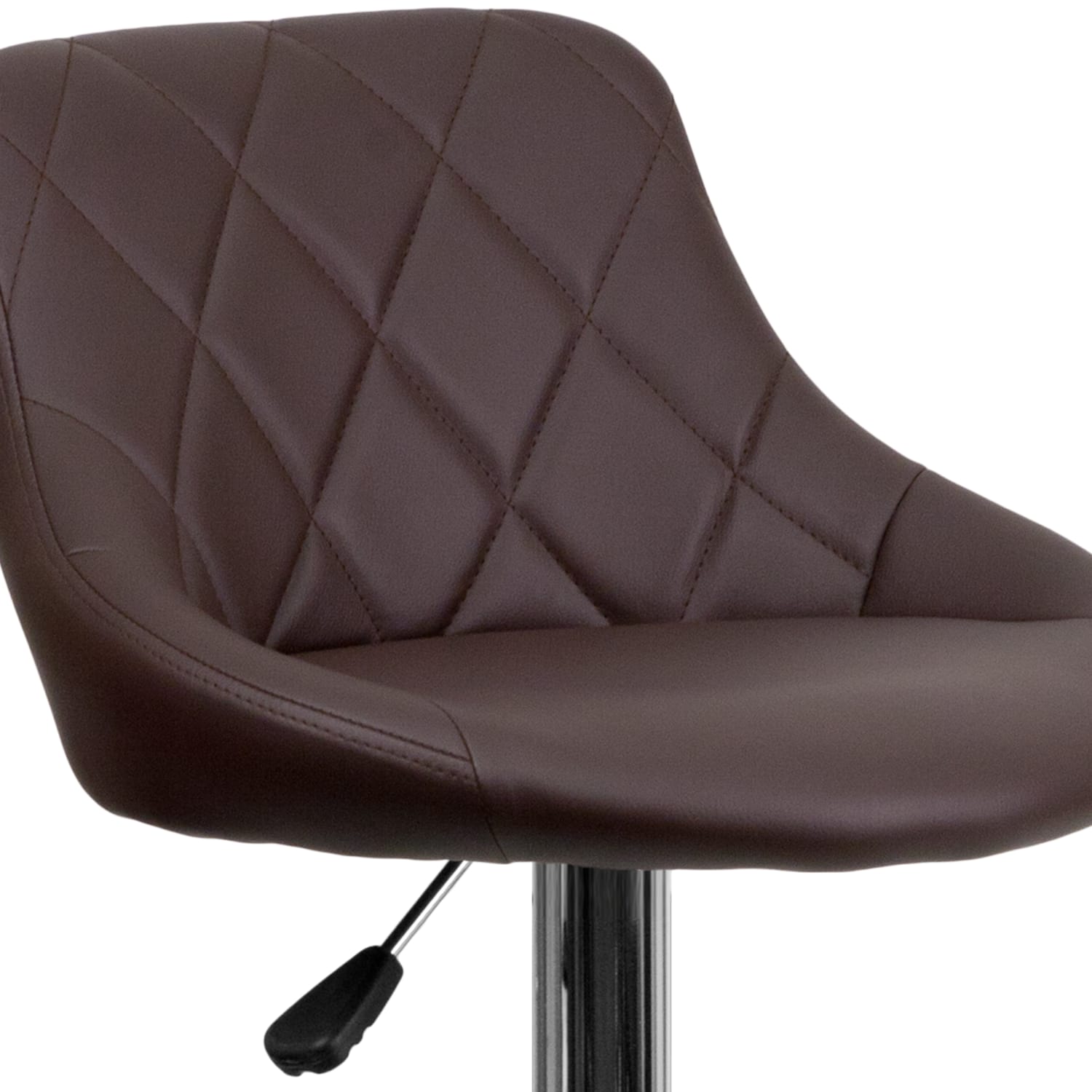 Flash Furniture Contemporary Vinyl Bucket Seat Adjustable Height Barstool with Diamond Pattern Back and Chrome Base Brown PopularChairscom Flash Furniture Contemporary Vinyl Bucket Seat Adjustable Height Barstool with Diamond Pattern Back and Chrome Base Brown PopularChairscom