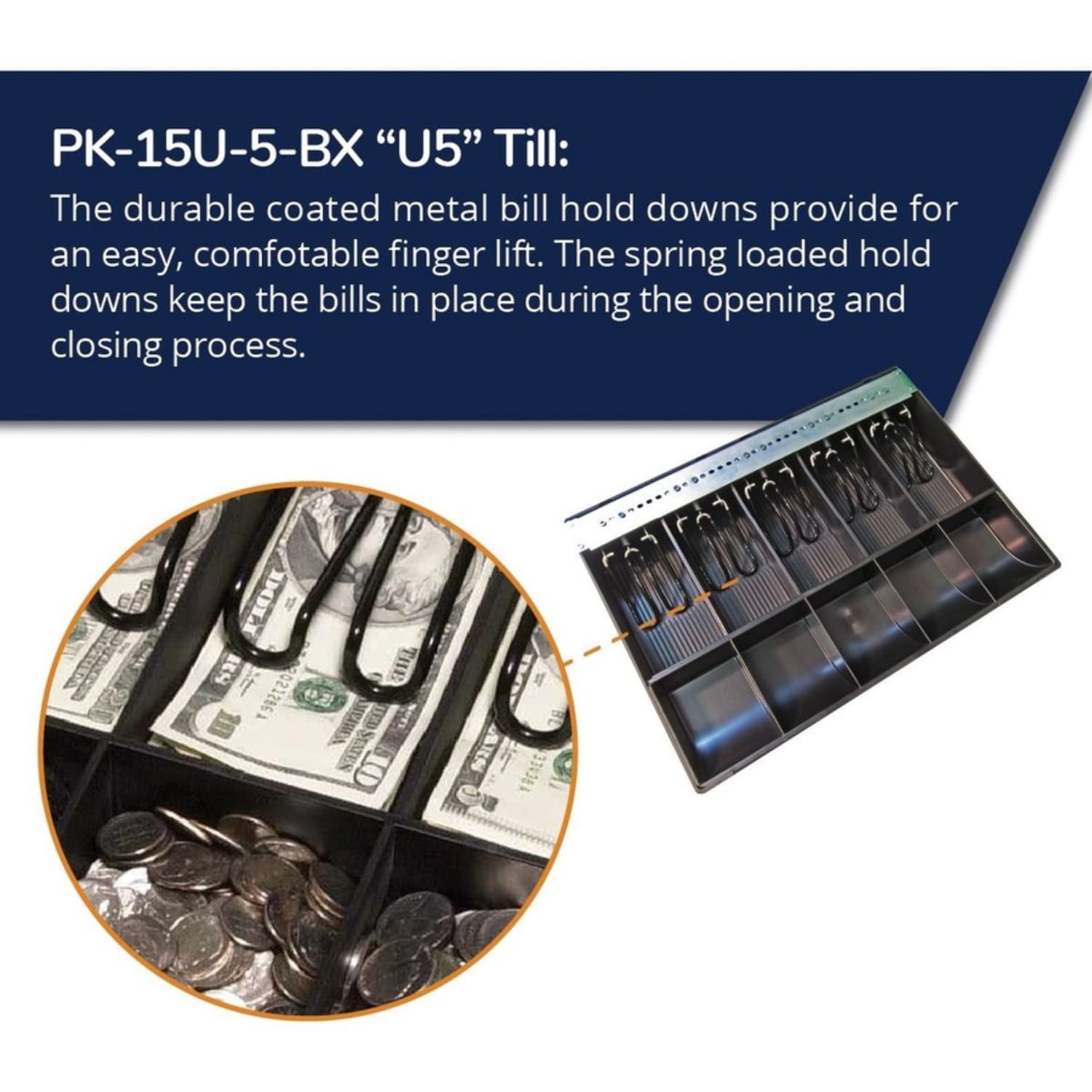 APG TF6695 Universal Cash Drawer Tray - Image 6