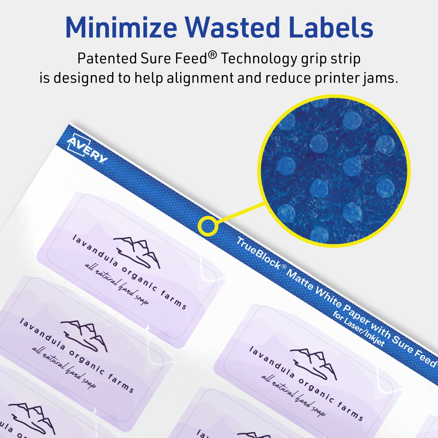 Avery Print-To-The-Edge TrueBlock Labels With Sure Feed, 94220-TWMP10, Rectangle, 1in x 2in, Matte White, Pack Of 240 - Image 5