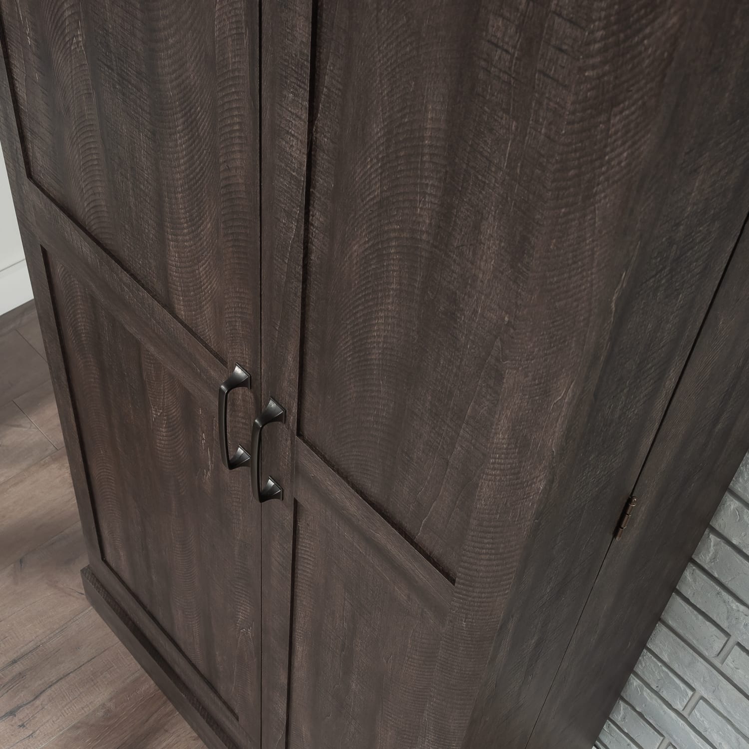Sauder Select Double Deep 33inW Storage Cabinet, Blade Walnut - Image 6