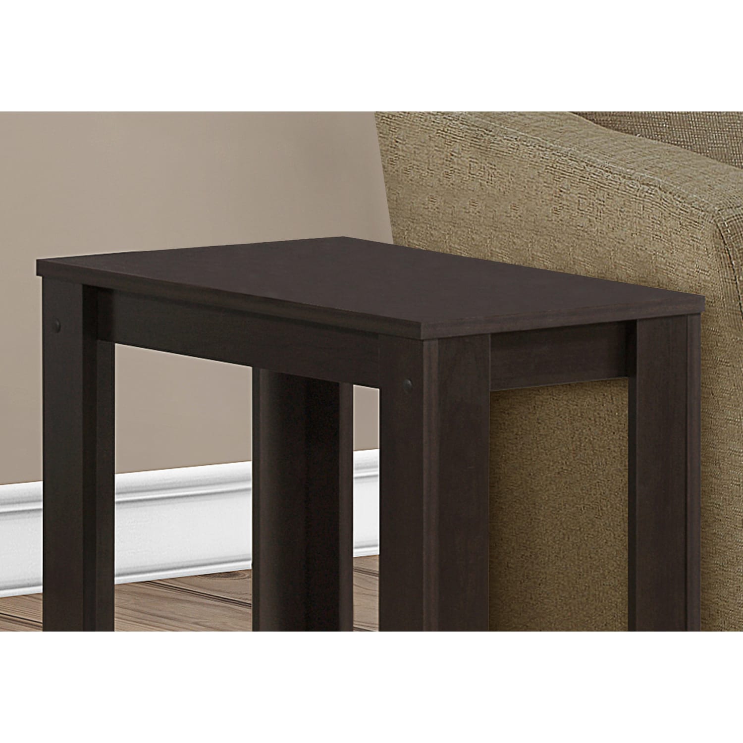 Monarch Specialties Stella Accent Table, 22inH x 23-3/4inW x 11-3/4inD, Cappuccino - Image 4
