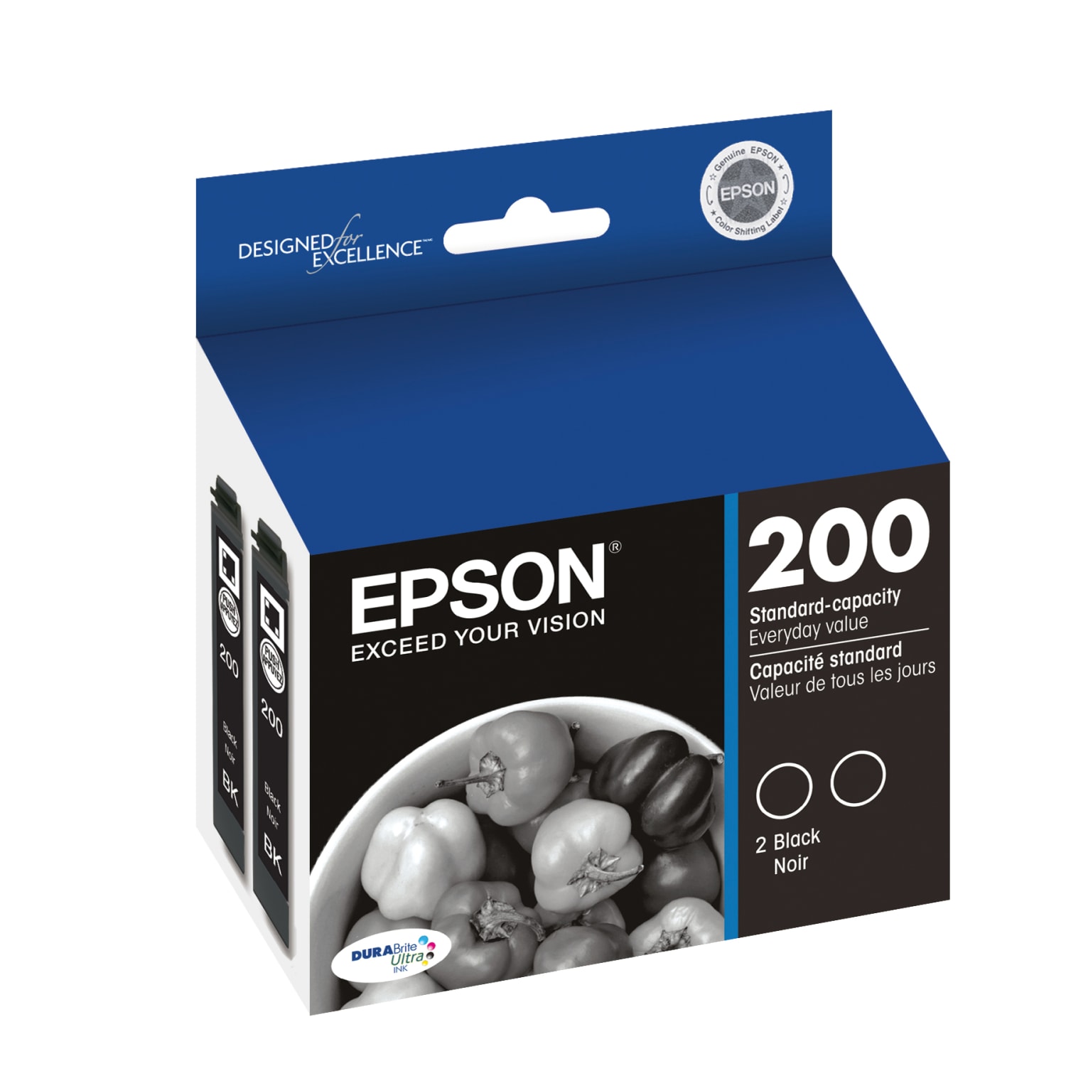 Epson DURABrite Ultra 200 Original Standard Yield Inkjet Ink Cartridge - Black - 2 / Pack - 175 Pages (Per Cartridge) - Image 3