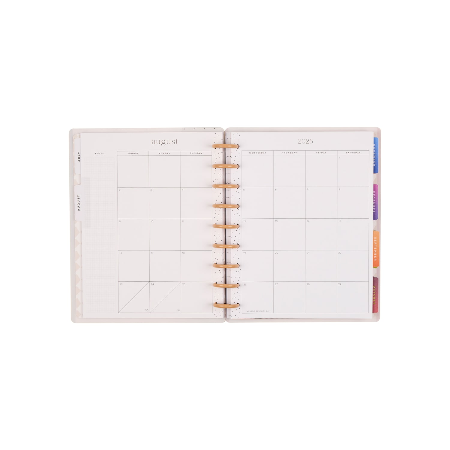 Happy Planner Monthly/Weekly Classic Disc-Bound Academic Planner, 7in x 9-1/4in, Dreamy Palms Ivory, July 2026 to June 2027, Total Quantity 1 - Image 6