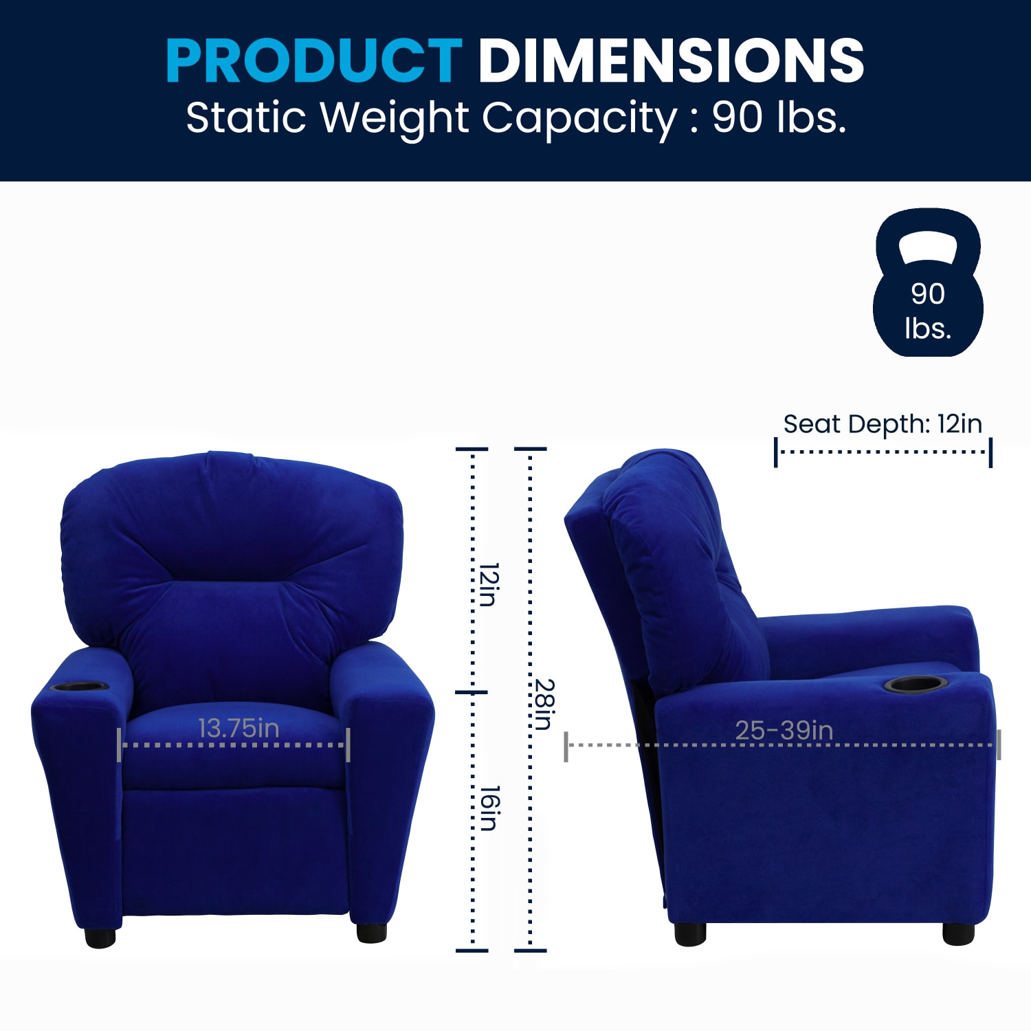 Flash Furniture Contemporary Kids Microfiber Recliner Accent Chair With Cup Holder Blue PopularChairscom Flash Furniture Contemporary Kids Microfiber Recliner Accent Chair With Cup Holder Blue PopularChairscom