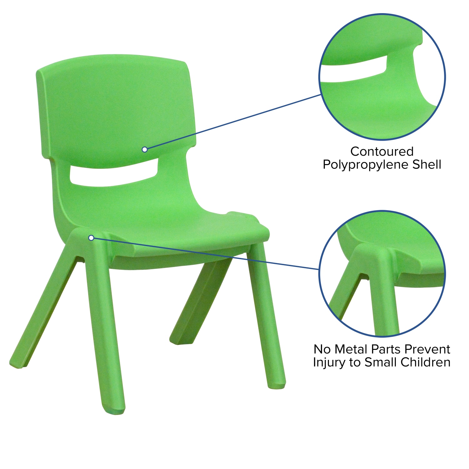 Flash Furniture Plastic Stackable School Chairs With 10 12in Seat Height Green Set Of 2 Chairs PopularChairscom