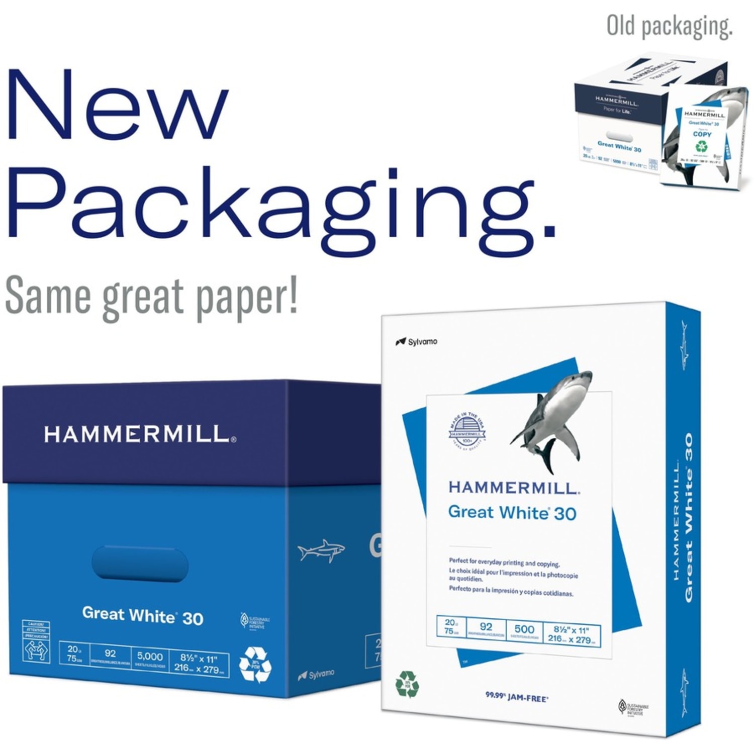 Hammermill Great White Inkjet Or Laser Paper, 1 Ream, White, Ledger Size (11in x 17in), 30% Recycled, Ream Of 500 Sheets, 20 Lb, 92 Brightness - Image 4