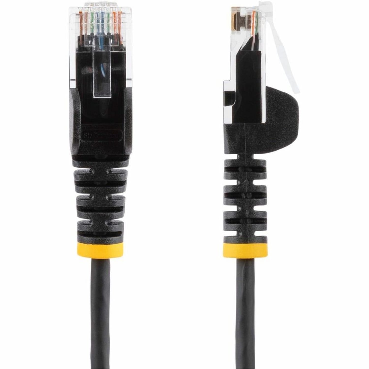 StarTech.com 1ft CAT6 Cable - Slim CAT6 Patch Cord - Black- Snagless RJ45 Connectors - Gigabit Ethernet Cable - 28 AWG - LSZH (N6PAT1BKS) - Image 4