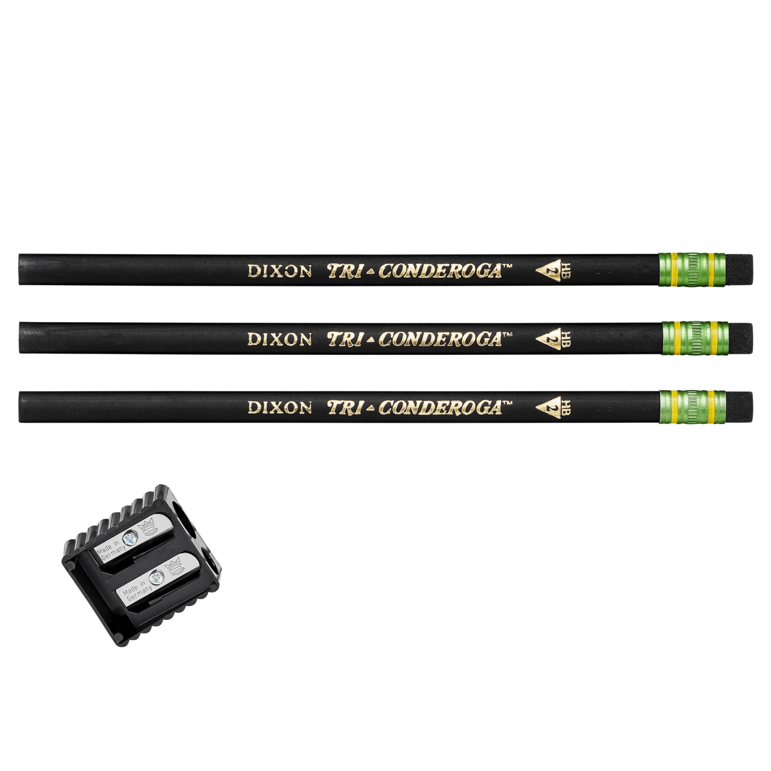 Ticonderoga Tri-Conderoga 3-Sided Pencils With Sharpeners, #2 Soft, Black, 12 Pencils Per Pack, Set Of 2 Packs - Image 6