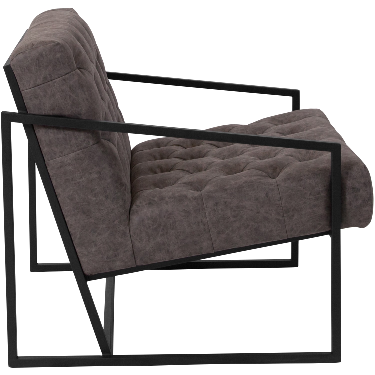 Flash Furniture HERCULES Madison Series LeatherSoft Tufted Lounge Chairs Retro Gray PopularChairscom Flash Furniture HERCULES Madison Series LeatherSoft Tufted Lounge Chairs Retro Gray PopularChairscom