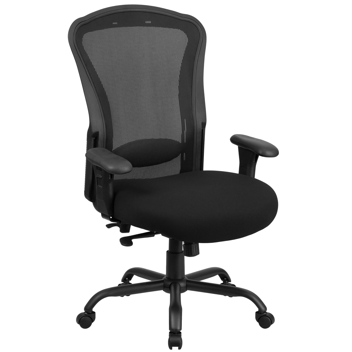 Flash Furniture HERCULES 24 7 Intensive Mesh Big And Tall Multifunction Chair With Synchro Tilt Black PopularChairscom