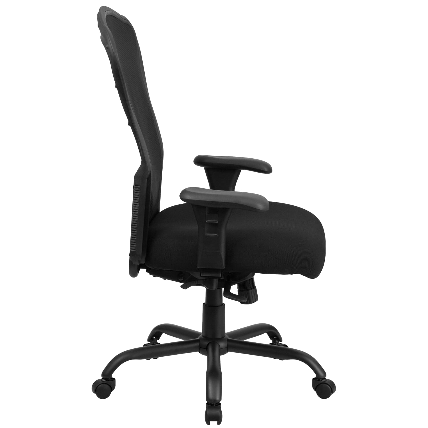 Flash Furniture HERCULES 24 7 Intensive Mesh Big And Tall Multifunction Chair With Synchro Tilt Black PopularChairscom