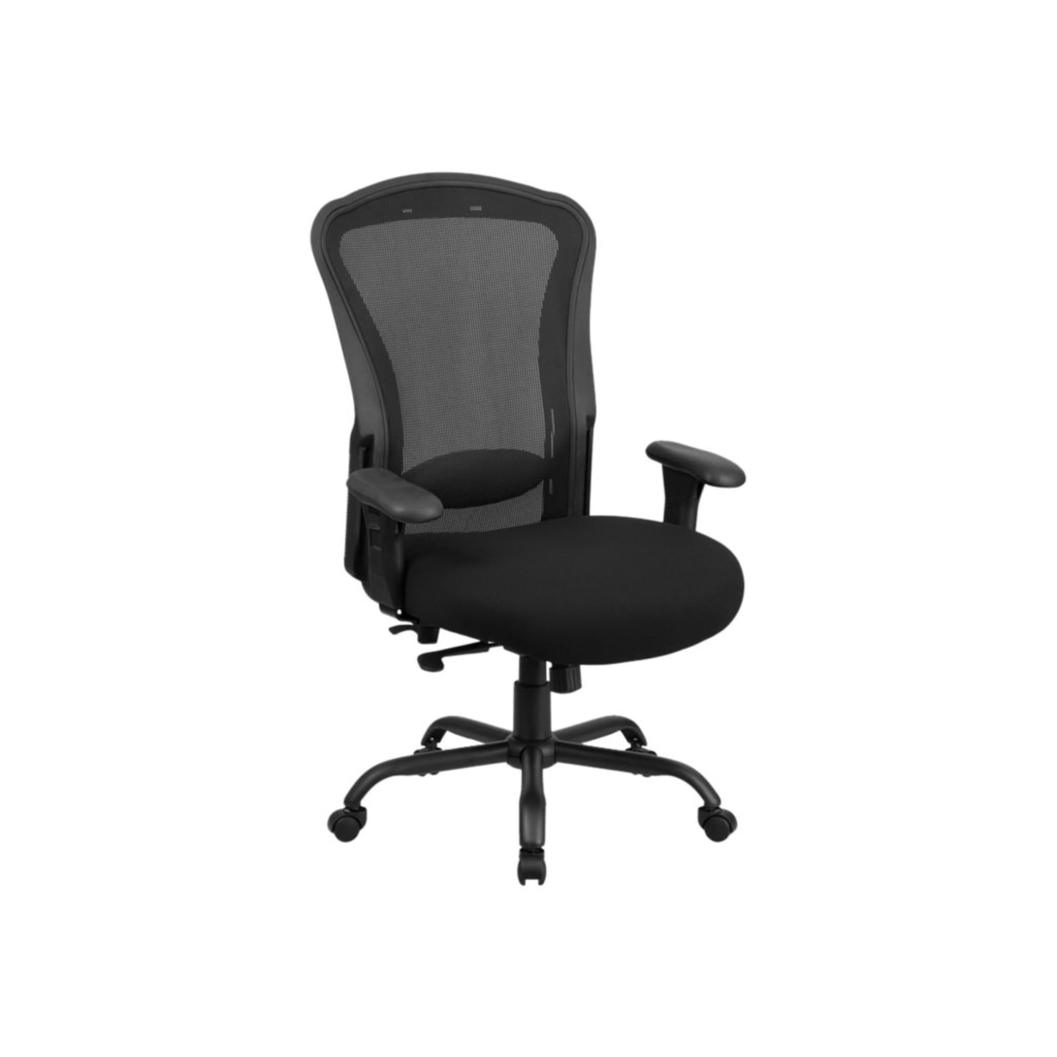 Flash Furniture HERCULES 24 7 Intensive Mesh Big And Tall Multifunction Chair With Synchro Tilt Black PopularChairscom