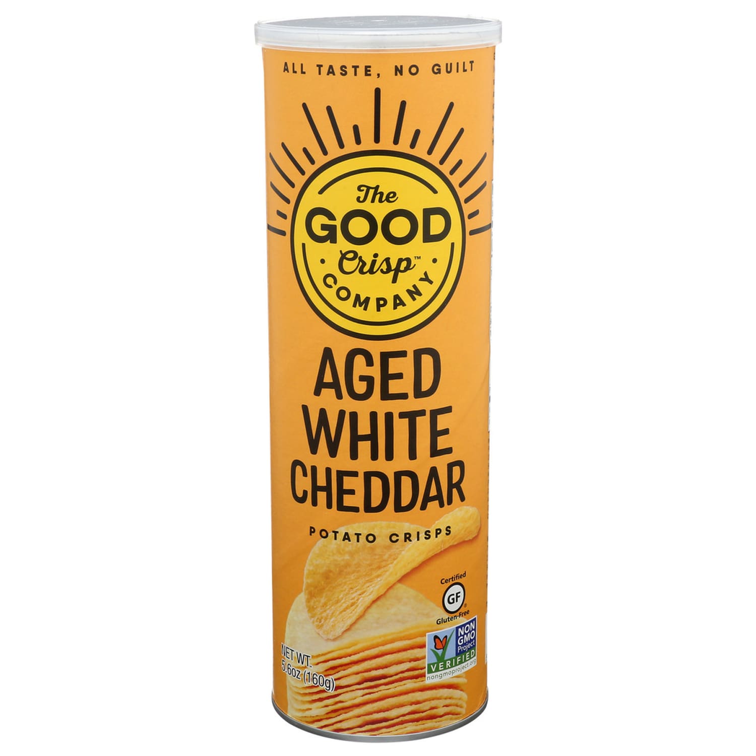 The Good Crisp Company Potato Crisps, Aged White Cheddar, 5.6 Oz, Total Qty 8 - Image 3