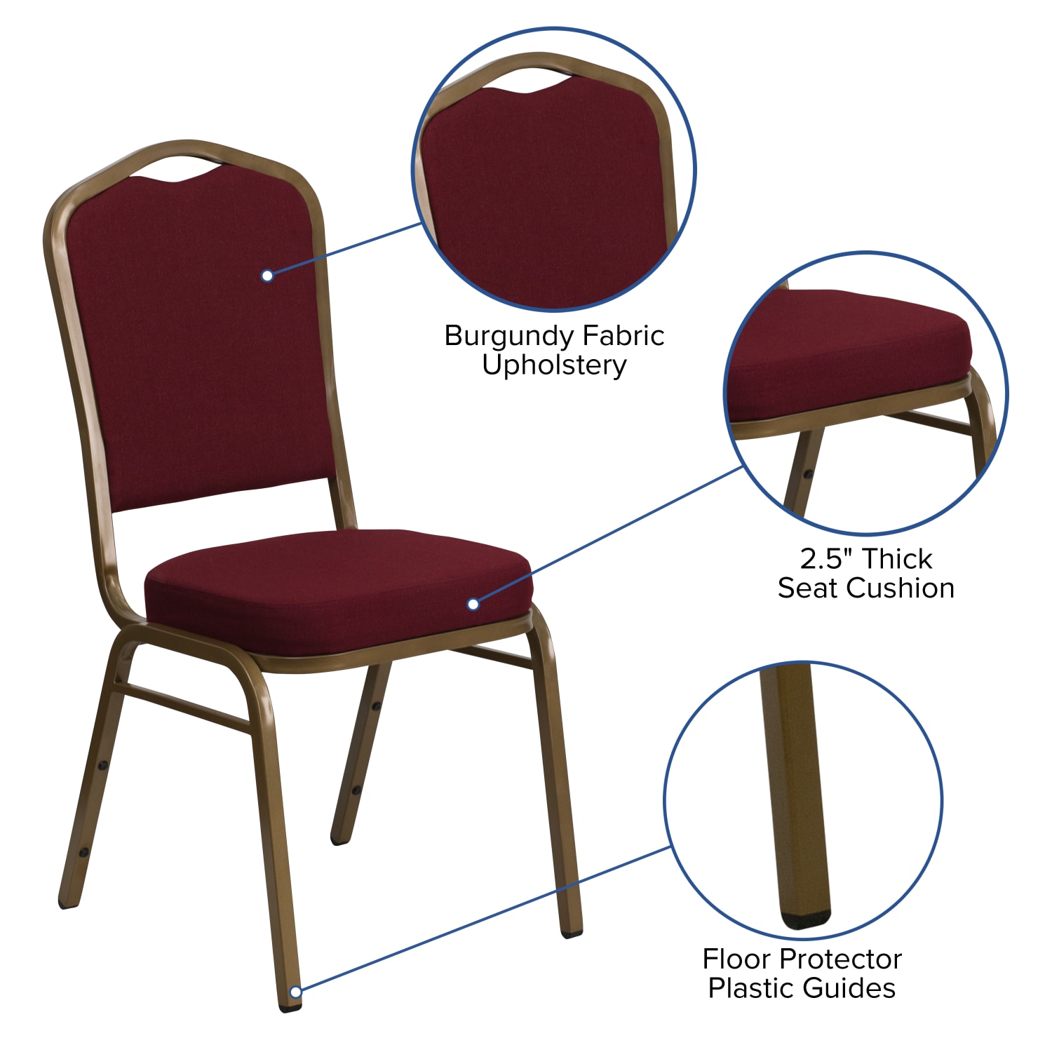 Flash Furniture HERCULES Series Crown Back Stacking Banquet Chair BurgundyGold PopularChairscom Flash Furniture HERCULES Series Crown Back Stacking Banquet Chair BurgundyGold PopularChairscom