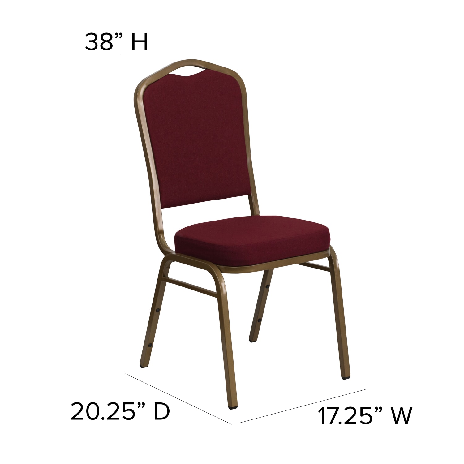 Flash Furniture HERCULES Series Crown Back Stacking Banquet Chair BurgundyGold PopularChairscom Flash Furniture HERCULES Series Crown Back Stacking Banquet Chair BurgundyGold PopularChairscom