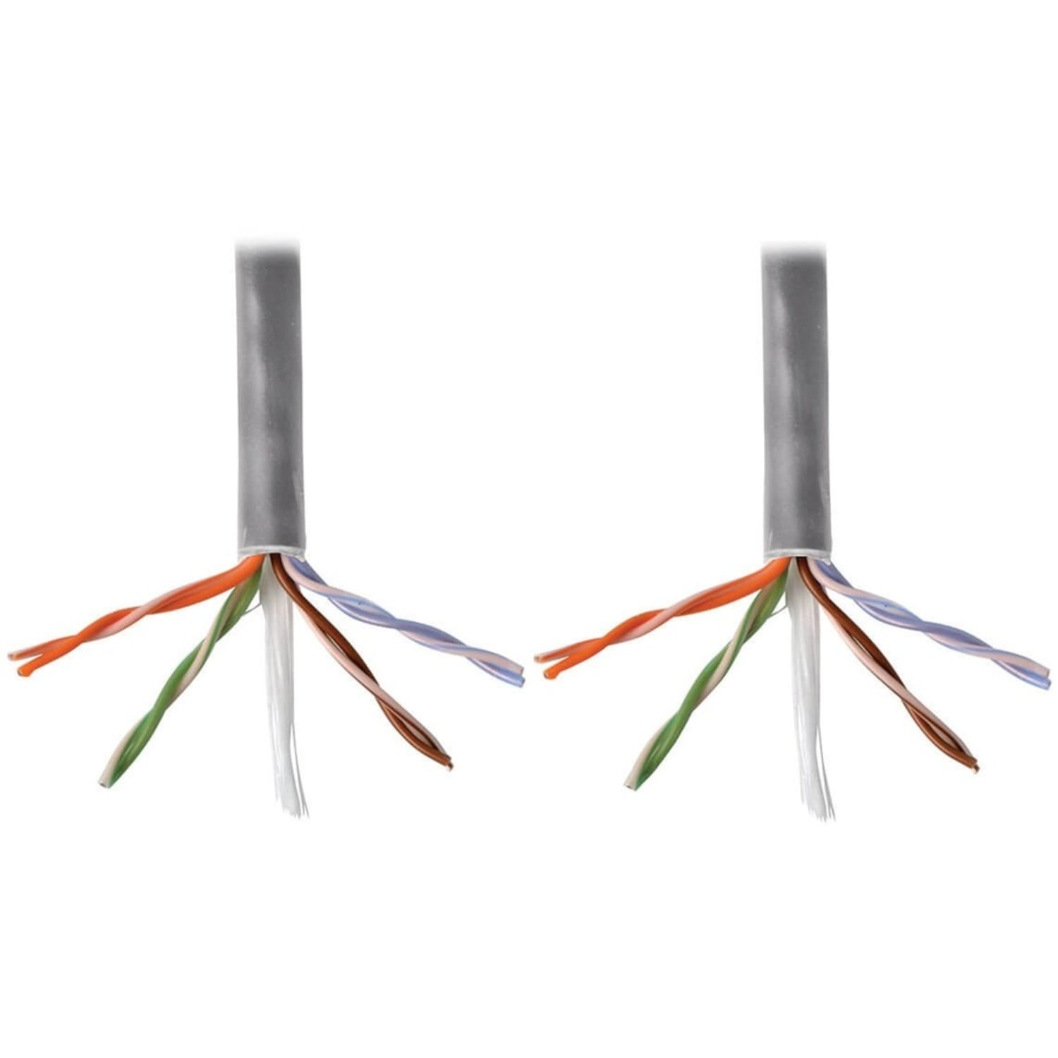 Tripp Lite Cat5e 350 MHz Solid Core Plenum-Rated (UTP) PVC Bulk Ethernet Cable Gray 1000 ft. (304.8 m) - 1000 ft Category 5e Network Cable - Image 4
