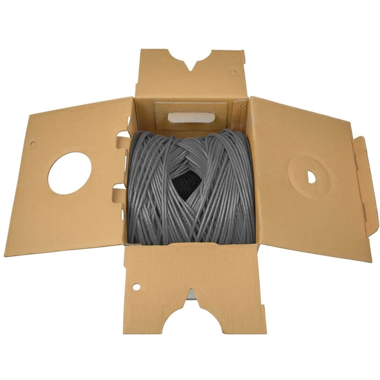 Tripp Lite Cat5e 350 MHz Solid Core Plenum-Rated (UTP) PVC Bulk Ethernet Cable Gray 1000 ft. (304.8 m) - 1000 ft Category 5e Network Cable - Image 5