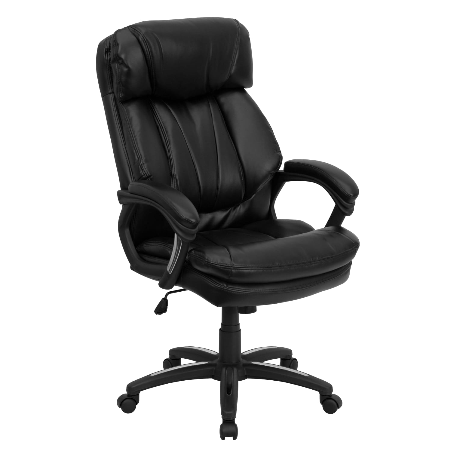Flash Furniture Ergonomic LeatherSoft High-Back Executive Office Chair, Black - Image 3