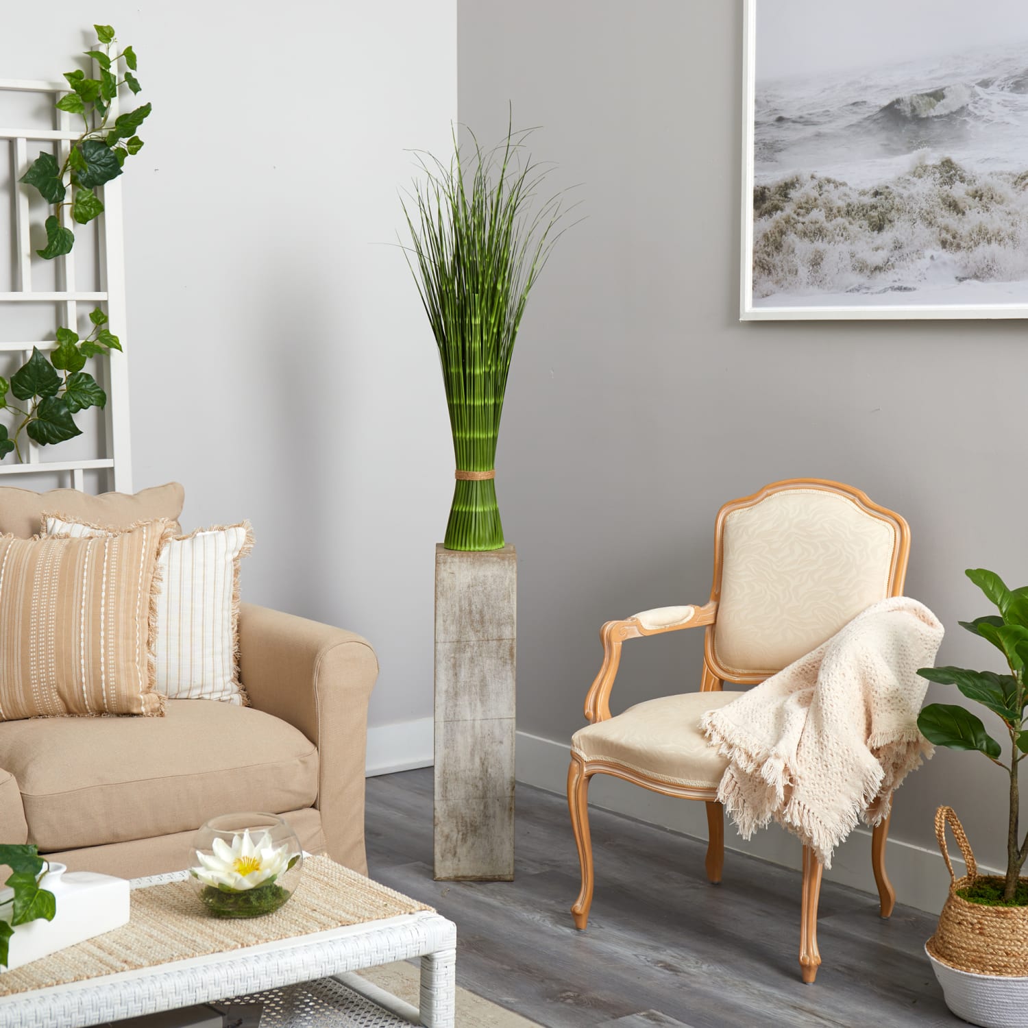 Nearly Natural Onion Grass 40inH Artificial Plant, 40inH x 11inW x 11inD, Green - Image 5