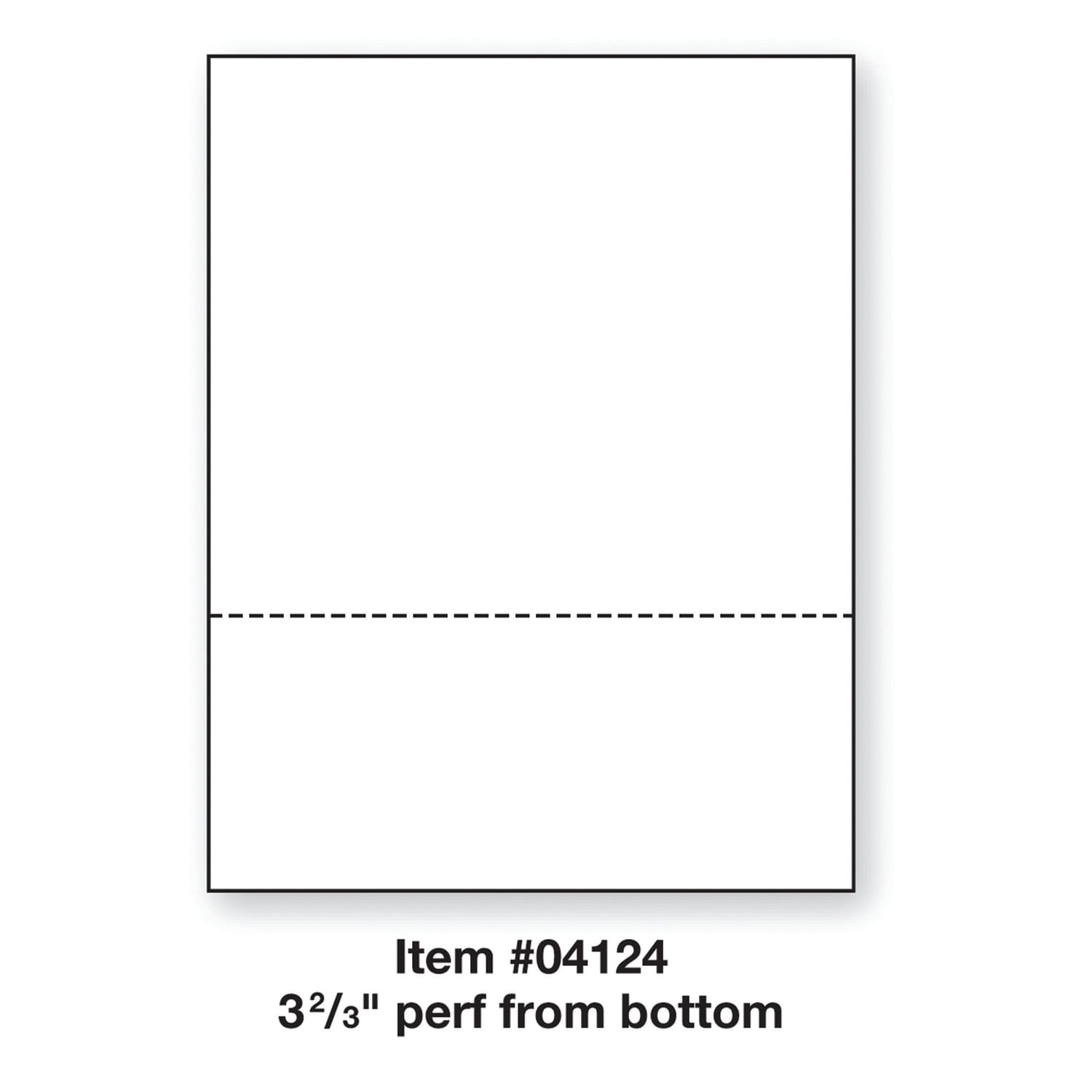 PrintWorks Professional Pre-Perforated Paper, 1 Ream, White, Letter (8 1/2in x 11in), 20 Lb, 3-2/3, Ream Of 500 Sheets - Image 5