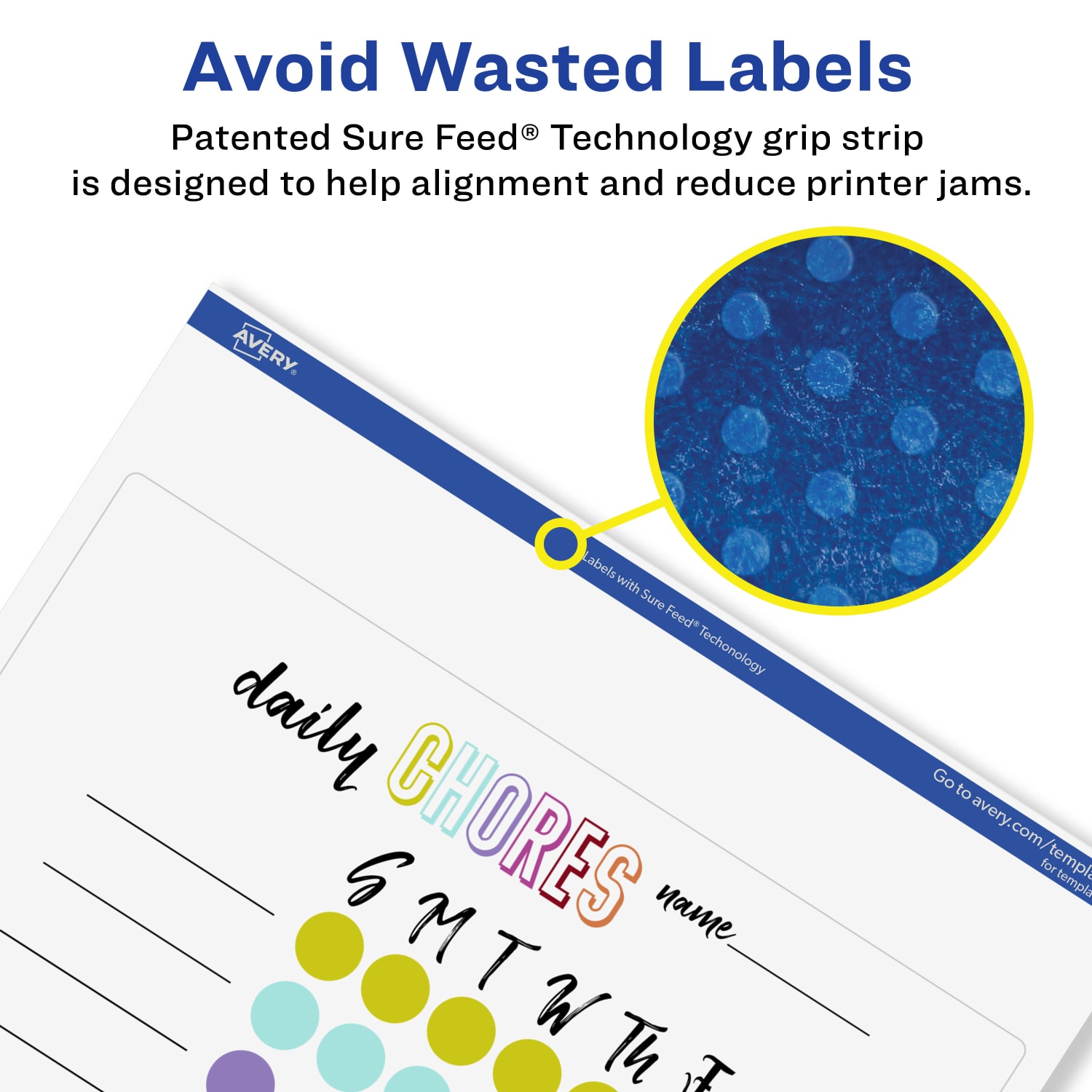 Avery Glossy Permanent Labels With Sure Feed, 94108-CGF10, Square, 8in x 8in, Clear, Pack Of 10 - Image 5