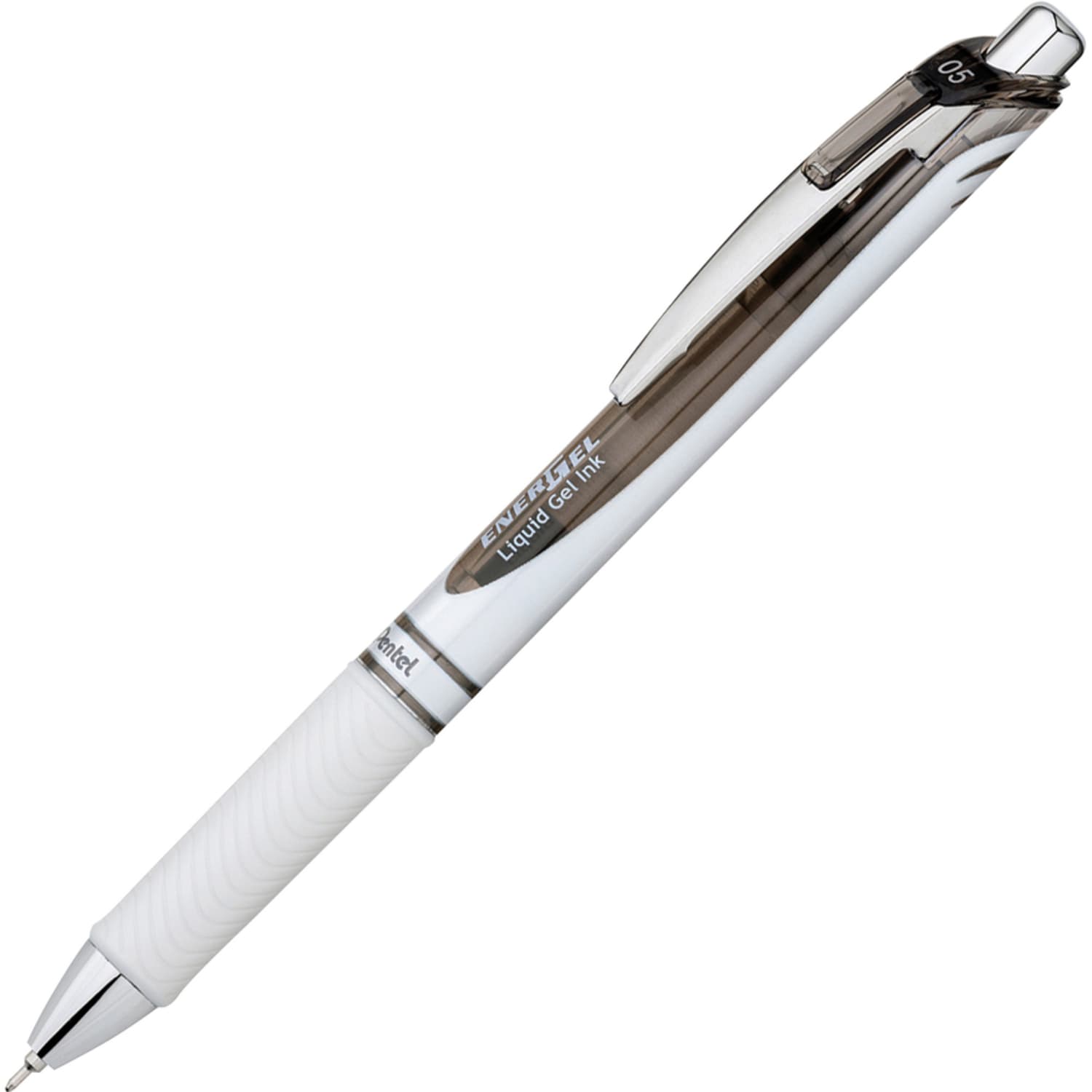Pentel EnerGel Pearl Liquid Gel Pens, Pack Of 12, Fine Point, 0.5 mm, Pearl White Barrel, Black Ink - Image 3